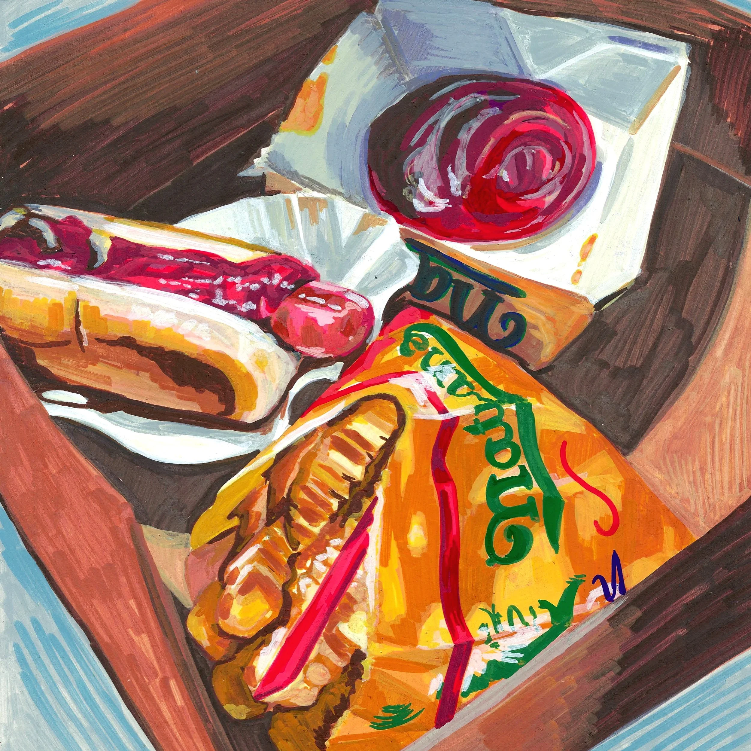  
    Coney Island Classic  
   2025 
   Acrylic Marker on Paper 
   8 x 8 in. 
 

 
  .artwork-caption {
    text-align: left;
    padding-top: 10px;
    font-family: inherit; 
  }
  .artwork-caption p {
    margin: 4px 0; 
    line-height: 1;
  }
 