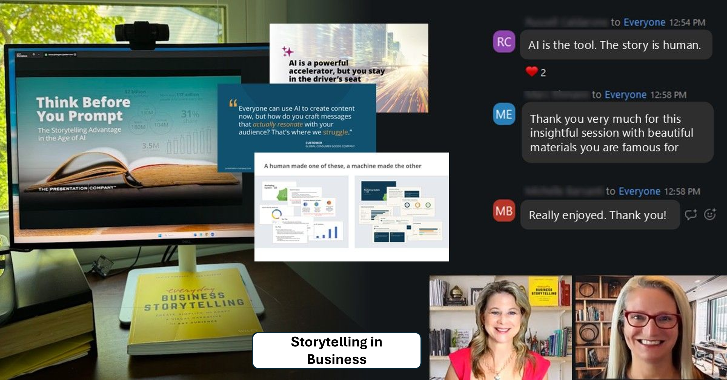In this webinar, keynote speaker Aimee Symington discusses the importance of storytelling in business in the age of AI.