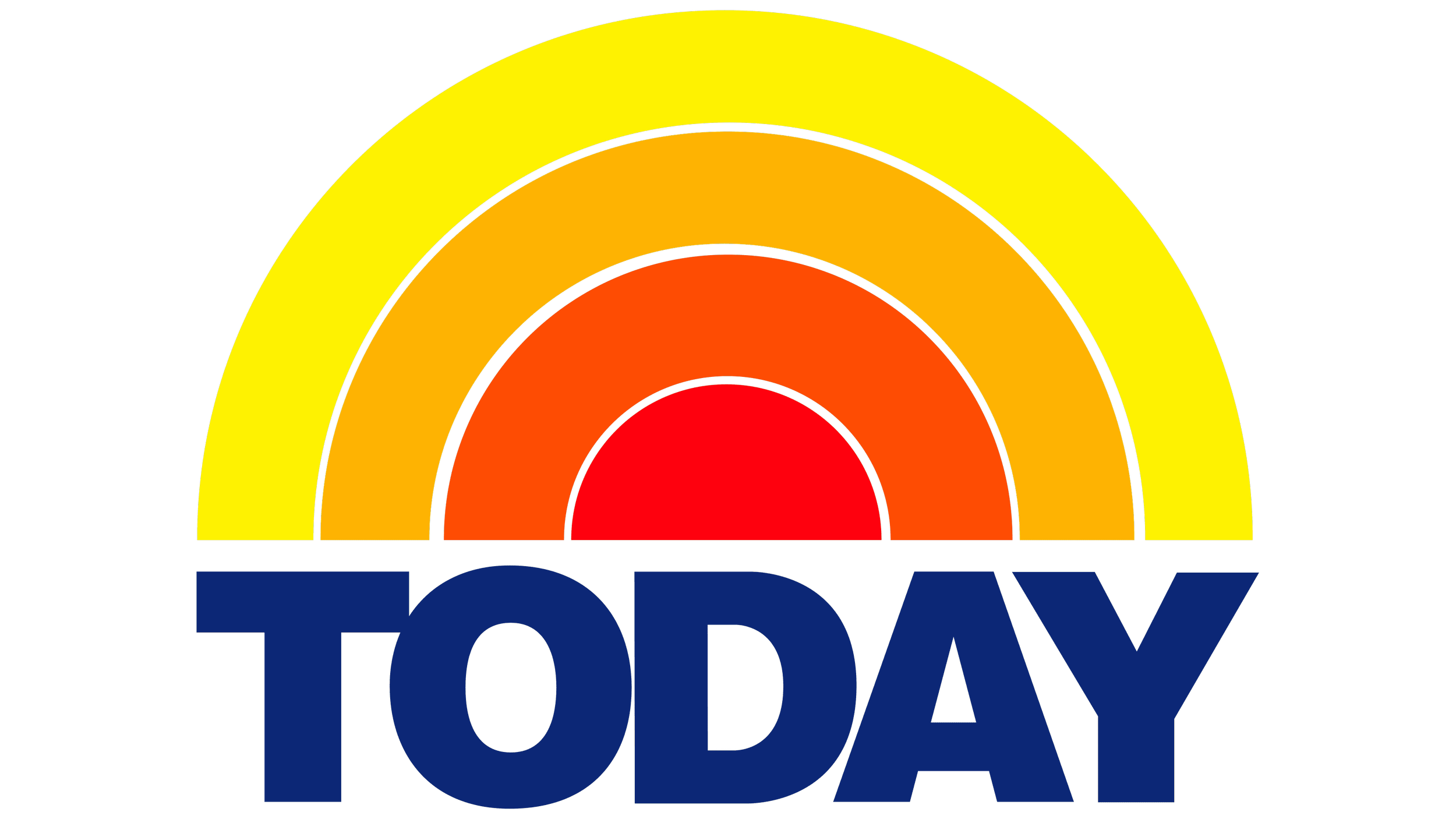 Colorful rainbow with the words "Happy Today" underneath in bold blue letters.