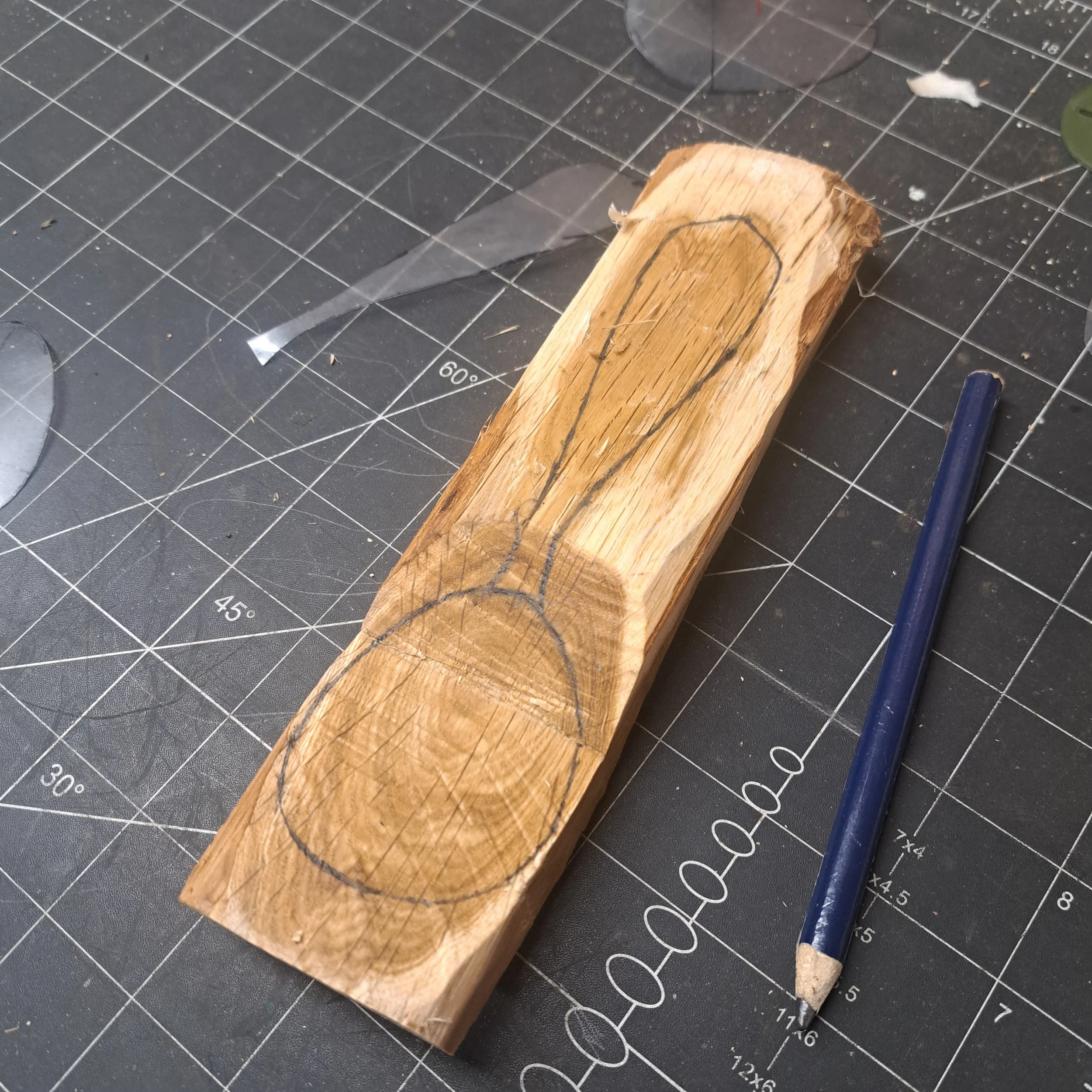Wood blank for spoon carving