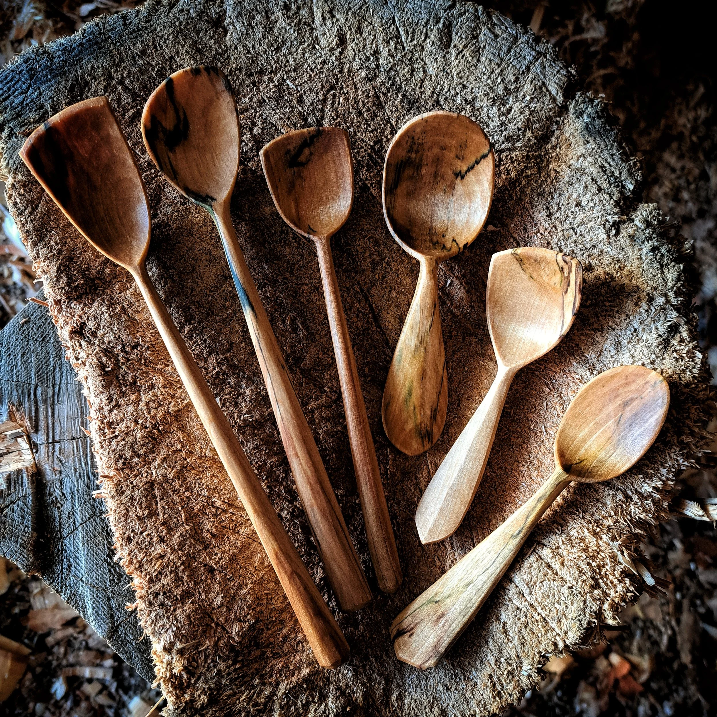 Hand carved spoons by Brett Andrews