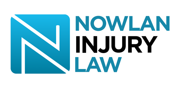 Nowlan Injury Law logo with a stylized 'N' and text in blue and black.