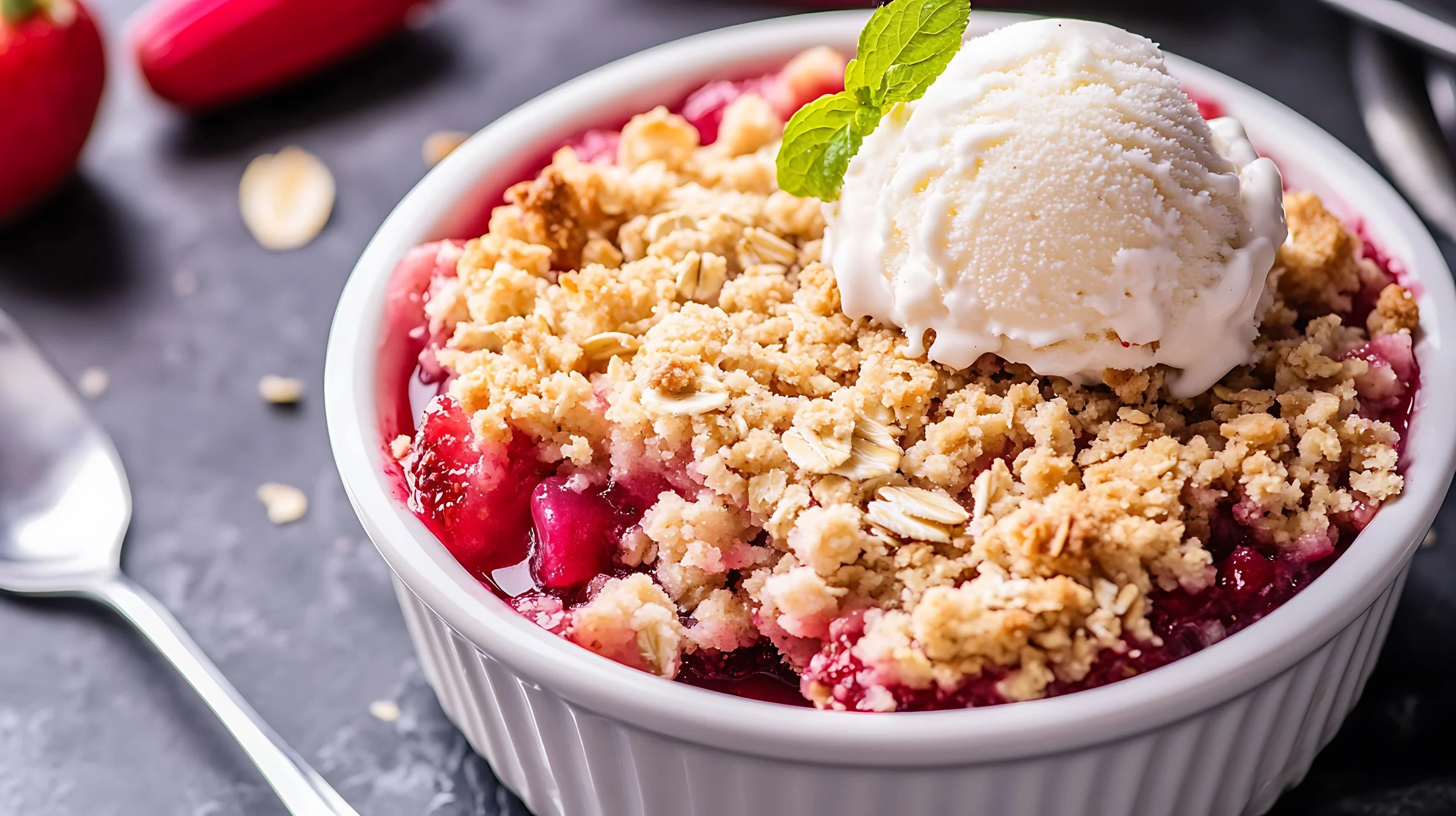 🍓 Gluten-Free Rhubarb Crisp 