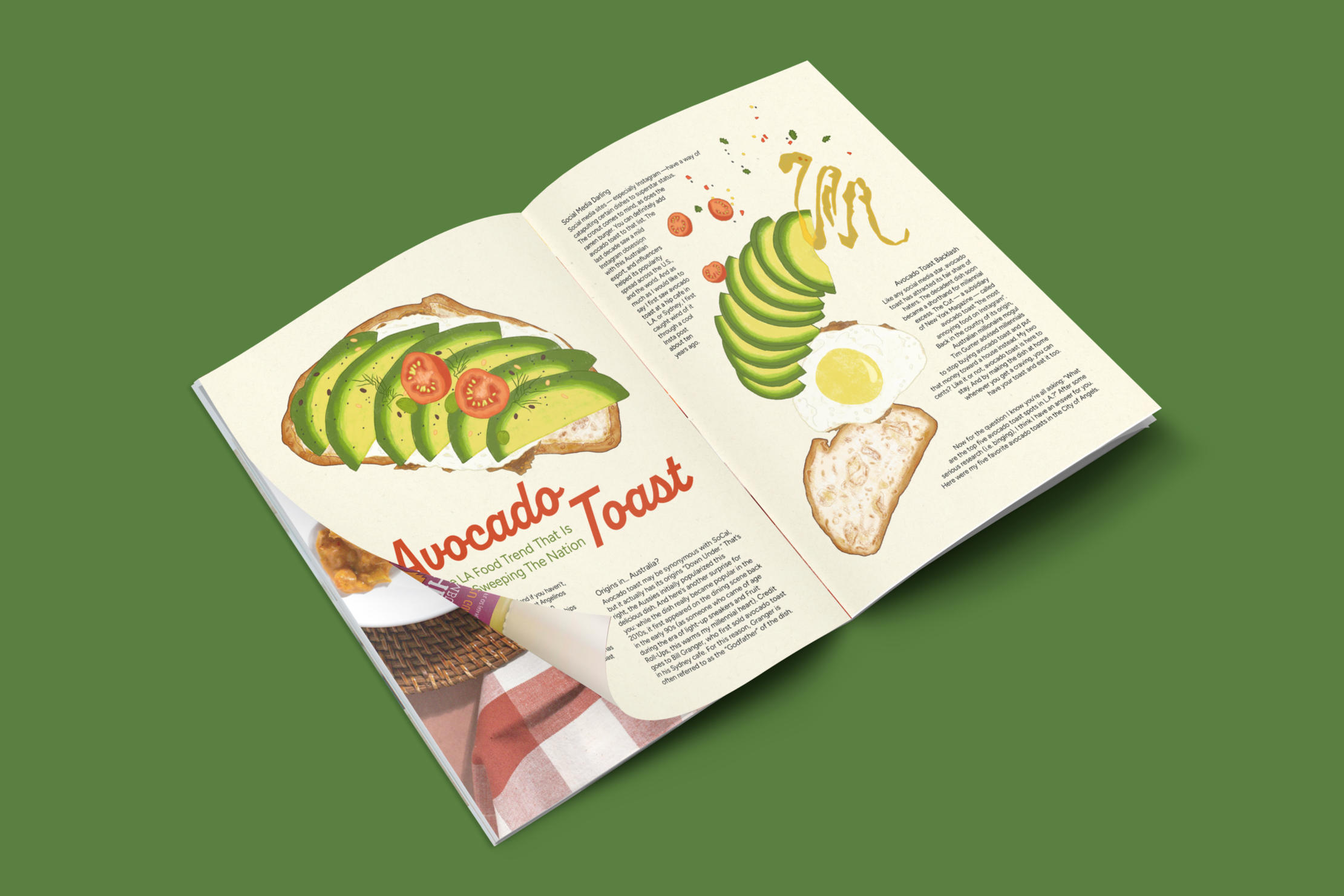 Magazine spread of the full layout