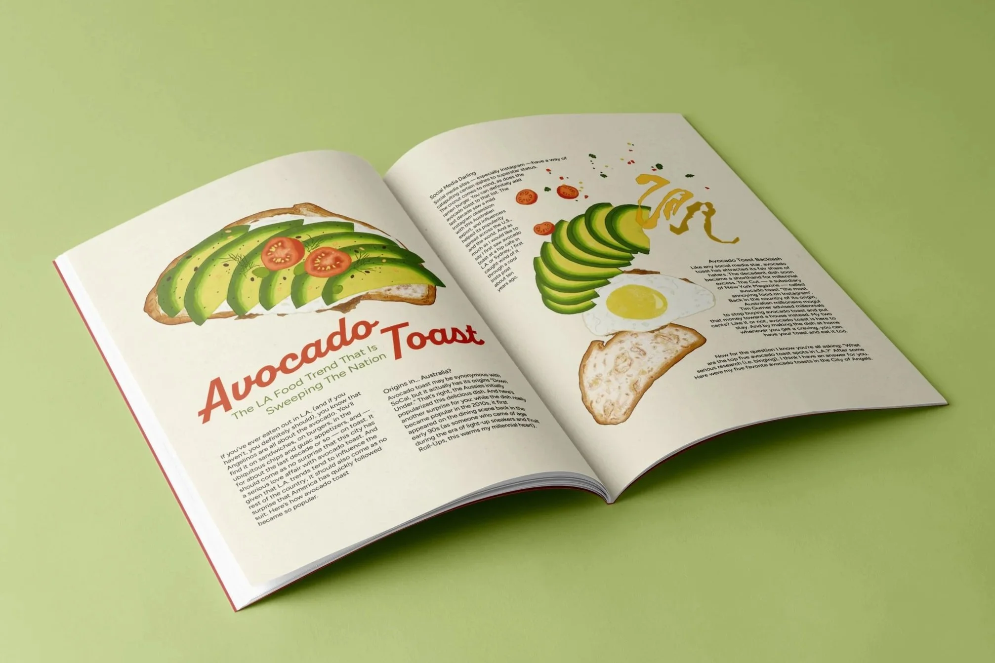 Magazine spread of the full layout