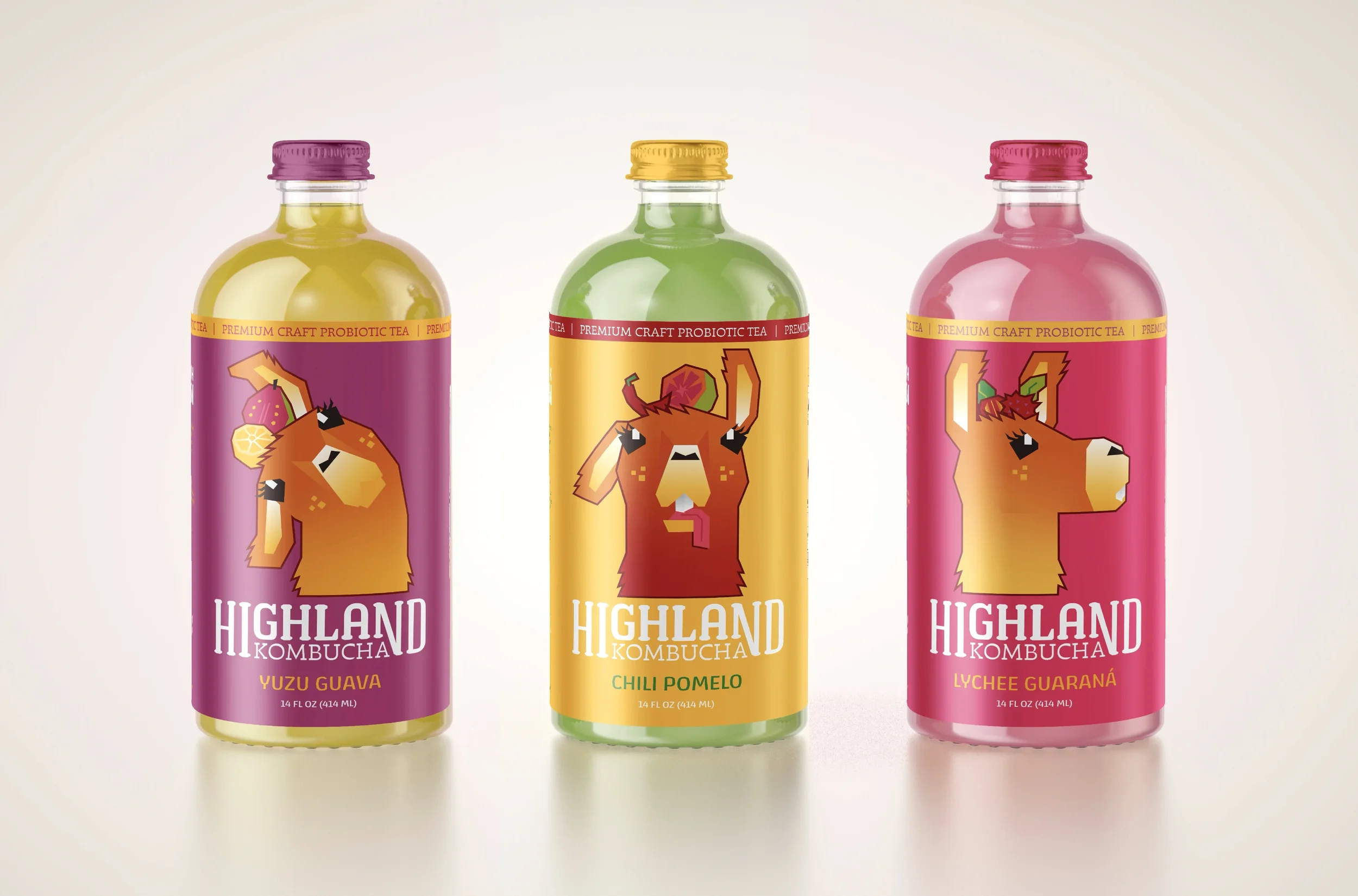 Highland Kombucha Label Design
