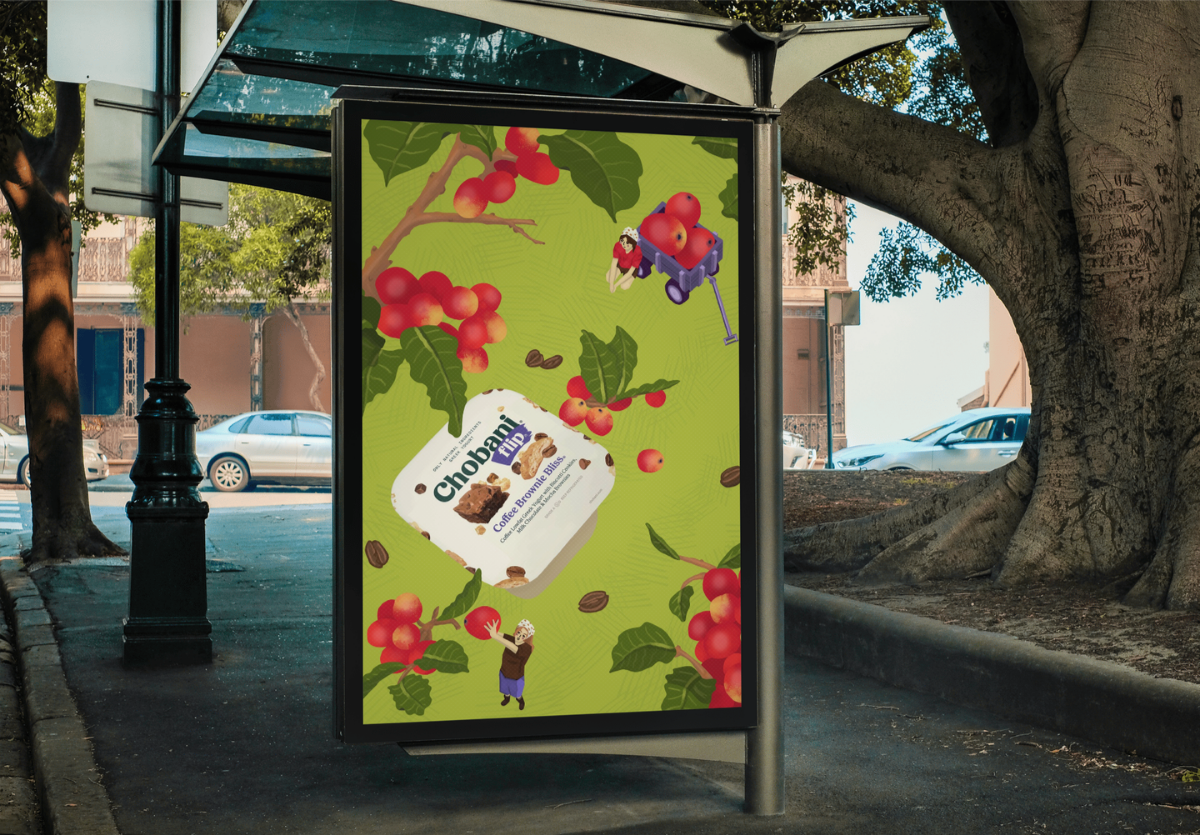 Chobani Flip "Coffee Brownie Bliss" Advertisement Poster