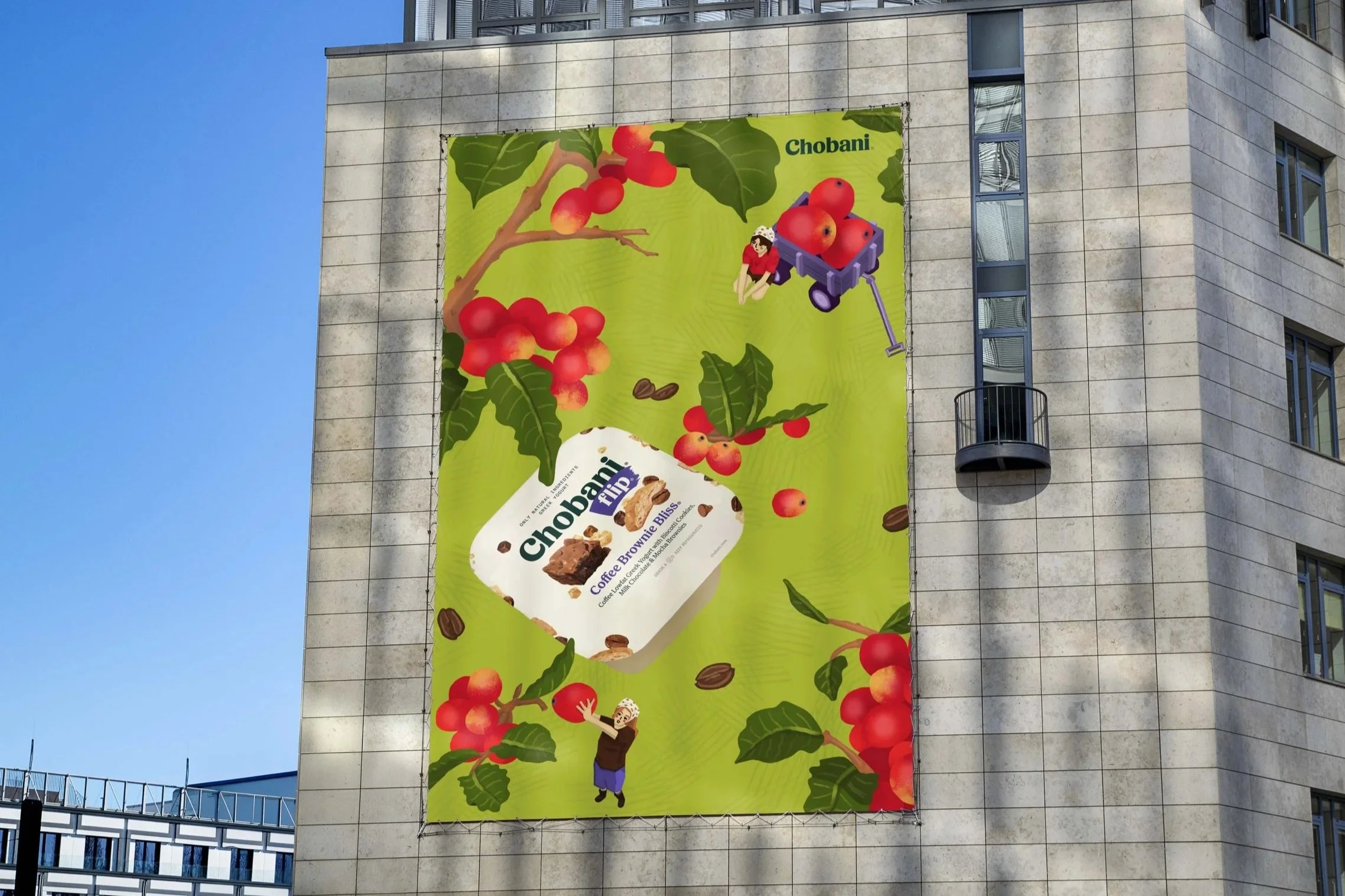 Chobani Flip "Coffee Brownie Bliss" Advertisement Poster