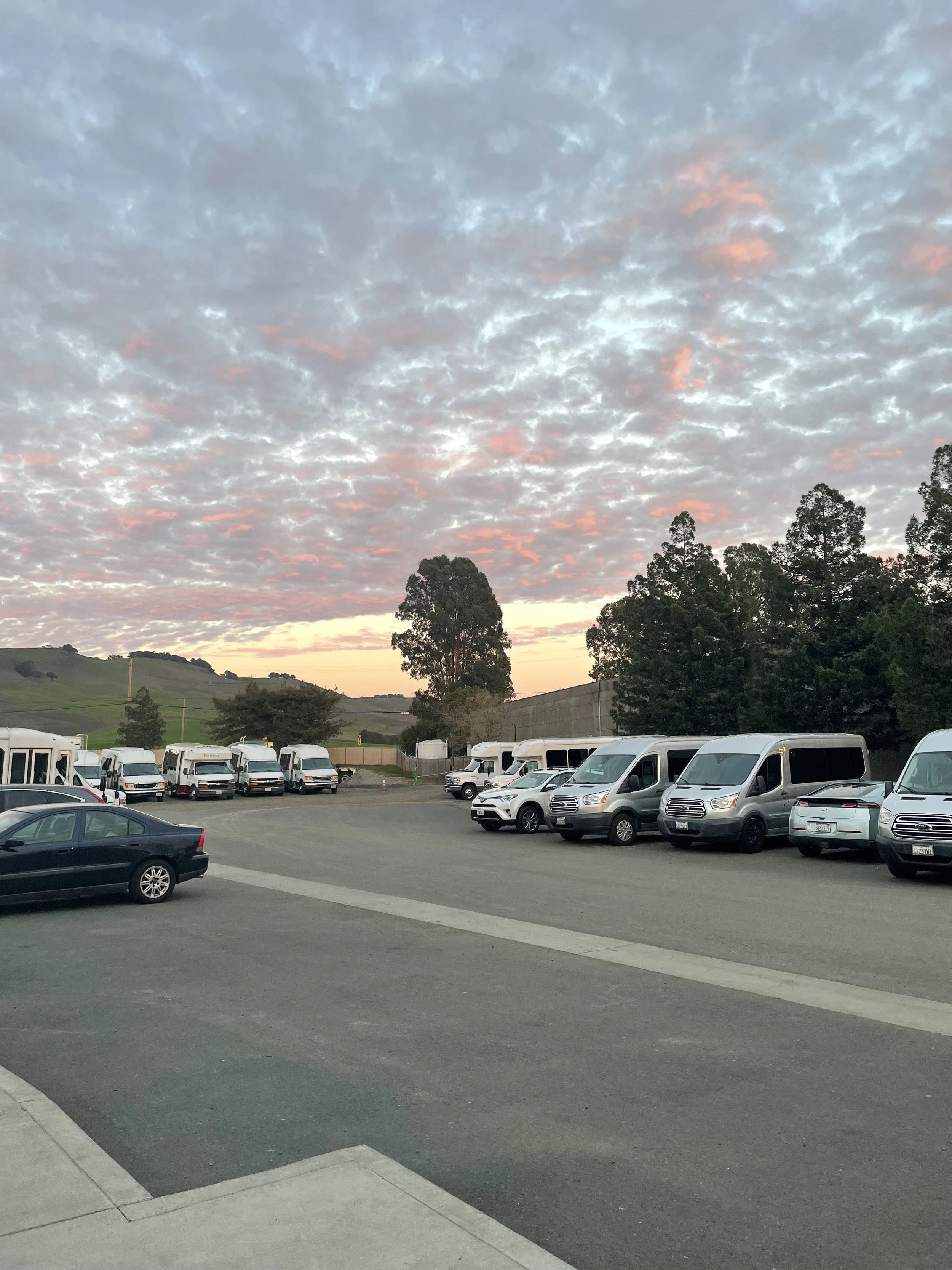 Food truck parking at South Napa Kitchen commercial kitchen and commissary in Napa