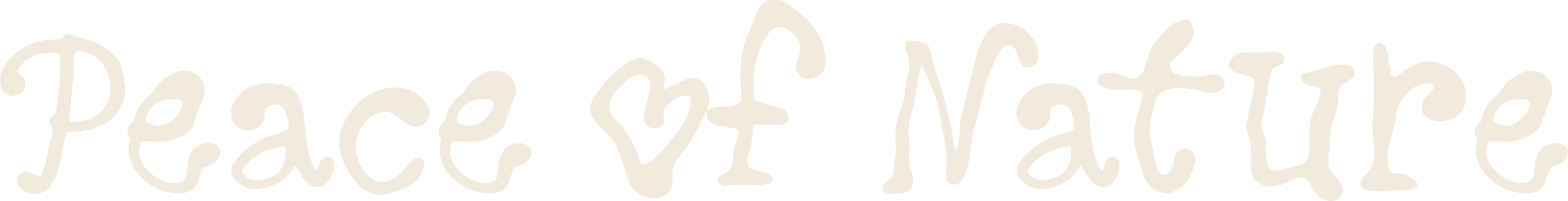 Stylized text reading 'Peace of Nature' in a hand-drawn font.