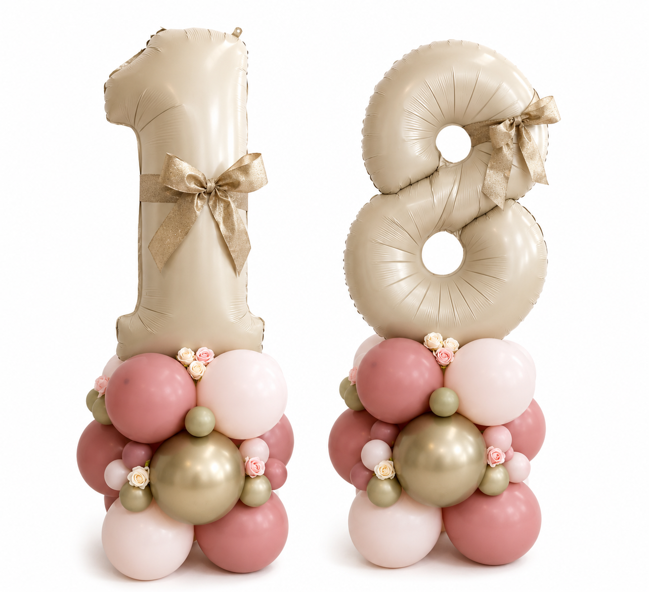 Deluxe Personalised Double Number Balloon Stack