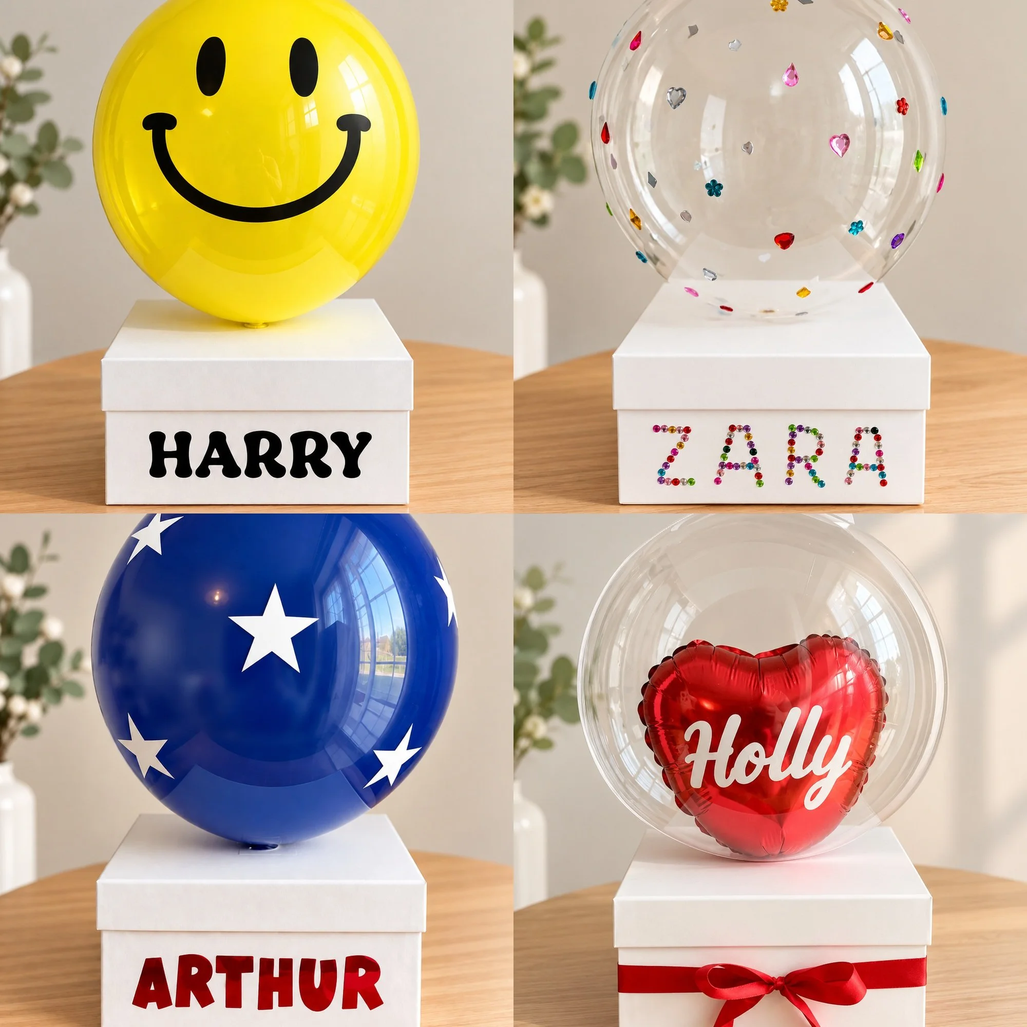 Personalised Squishy Gift Box Balloon