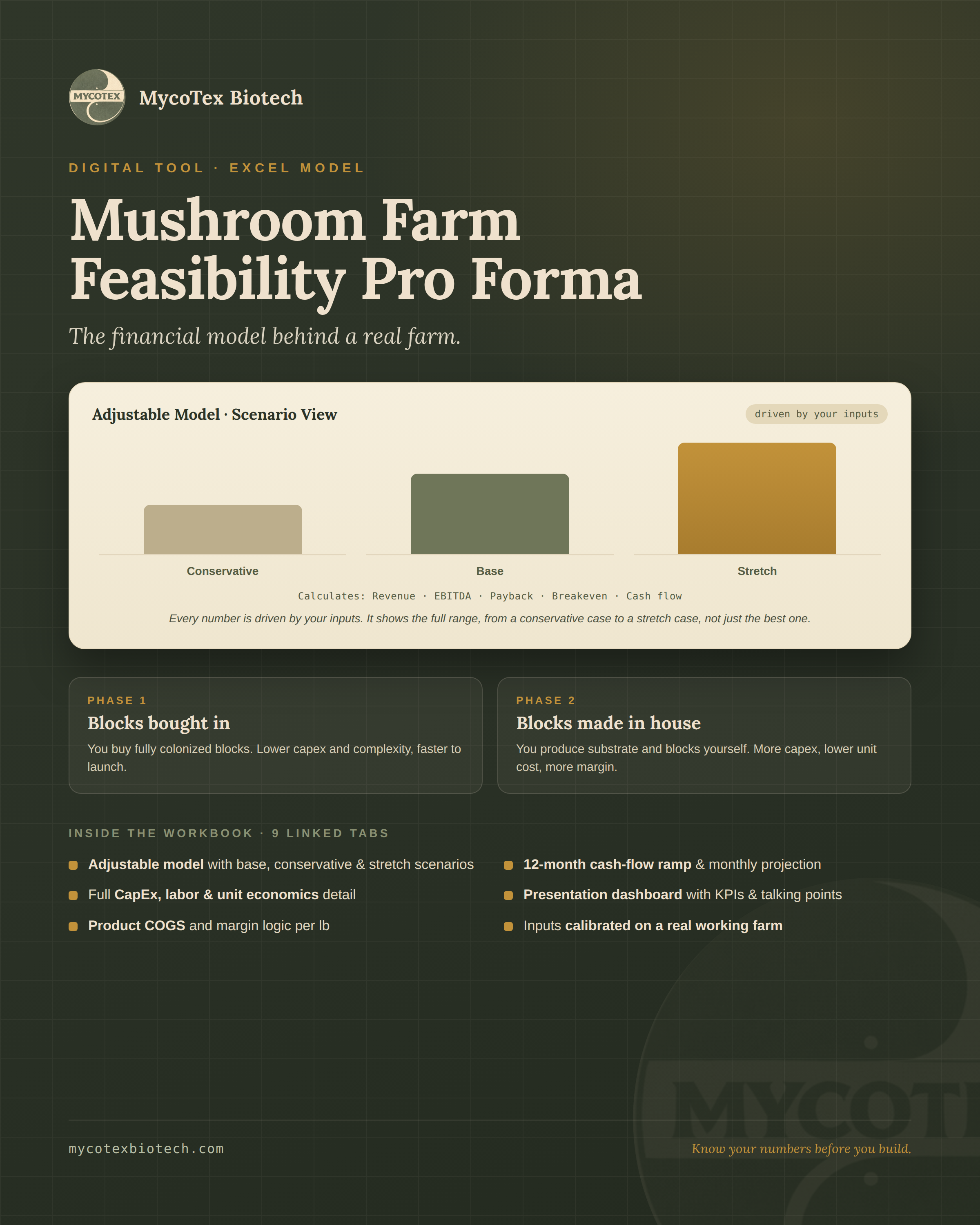 Feasibility Pro Forma: Mushroom Farm Financial Model