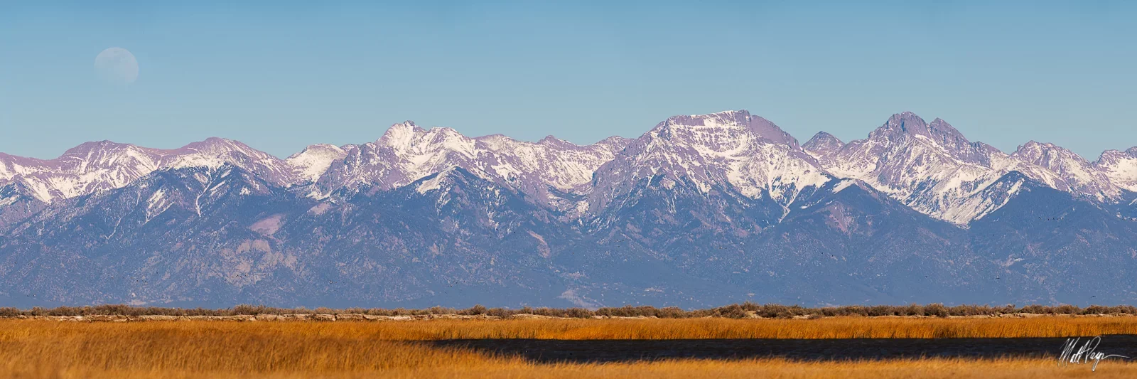 Moonrise over the Sangre de Cristo Mountains, Colorado