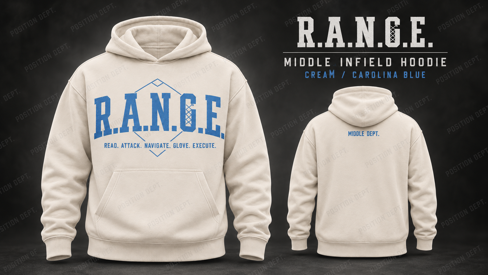 R.A.N.G.E. Middle Infield Hoodie