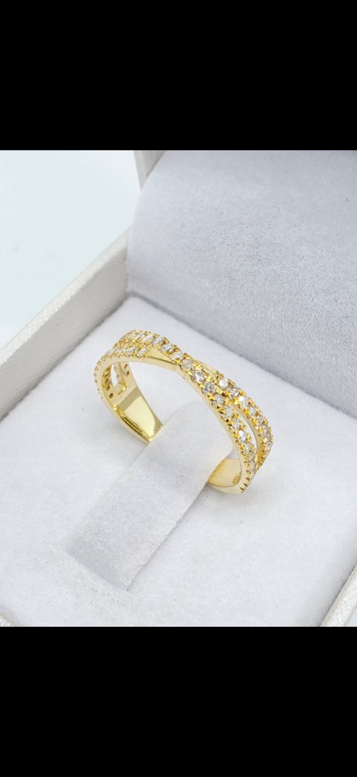 Natürlicher Diamantring 0,41 ct – Silber vergoldet