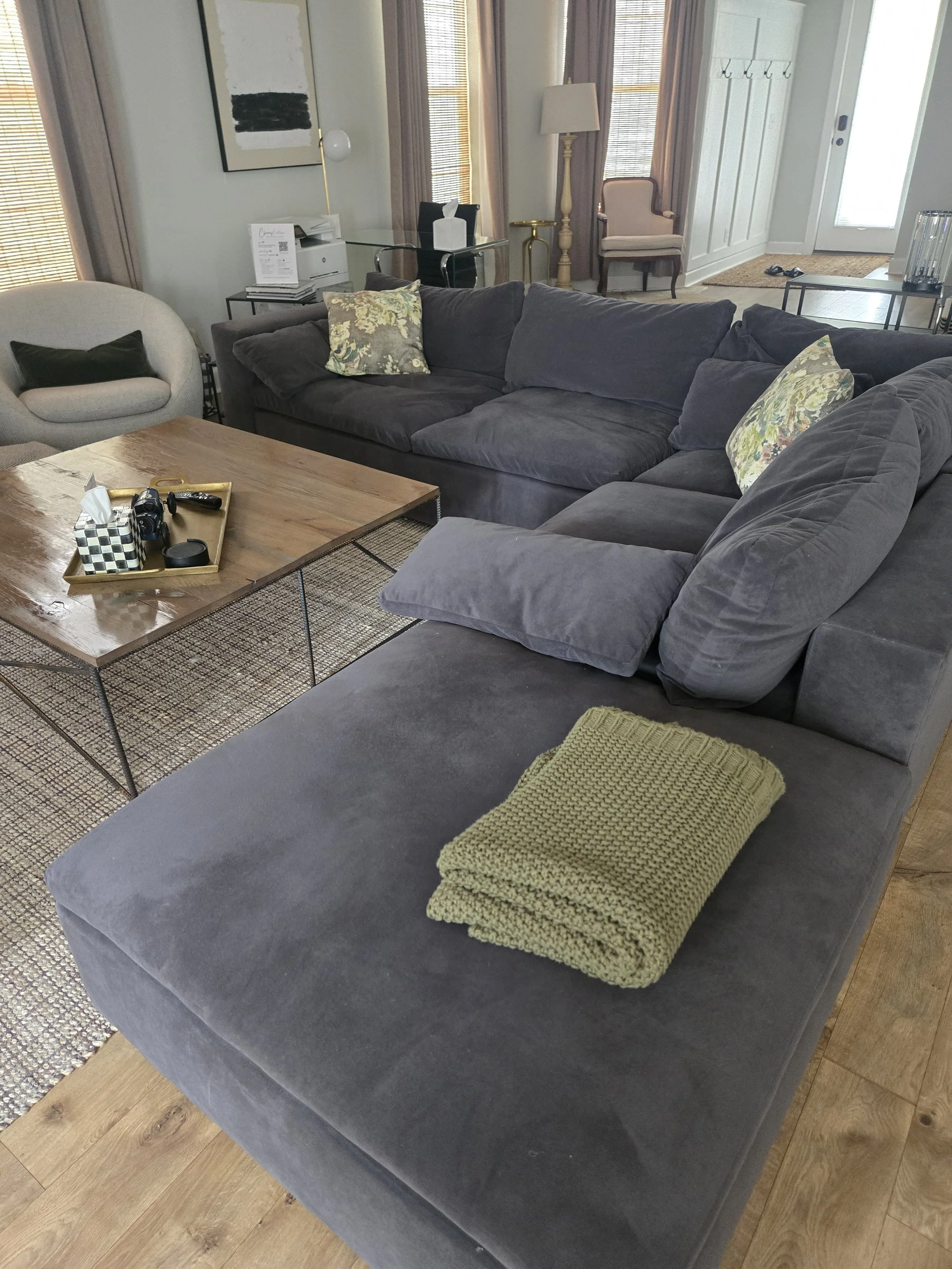 Clean, guest-ready Airbnb living room in the Anderson, IN area
