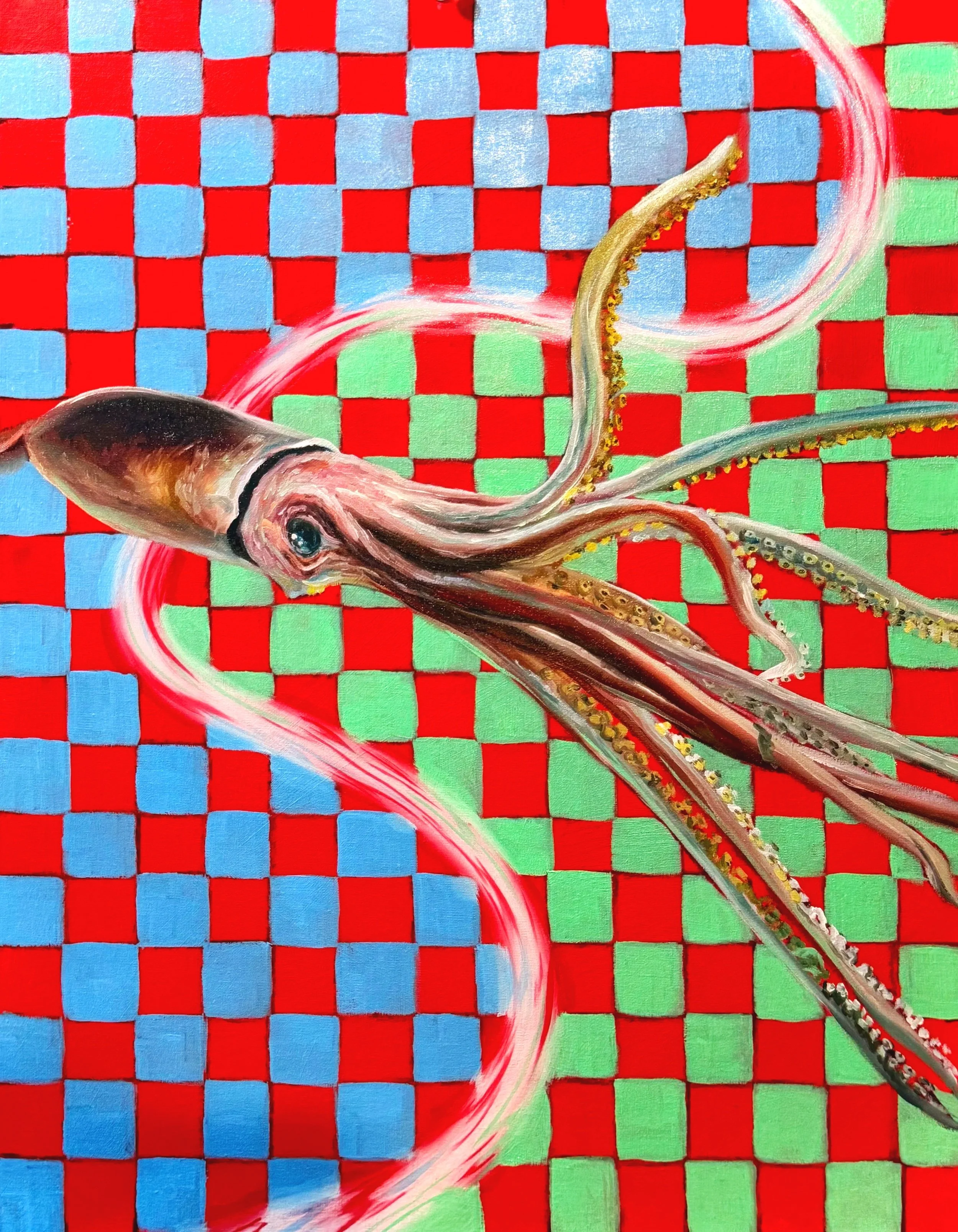 Architeuthis Dux,
oil on canvas board 
18 x 14 inches 
2026