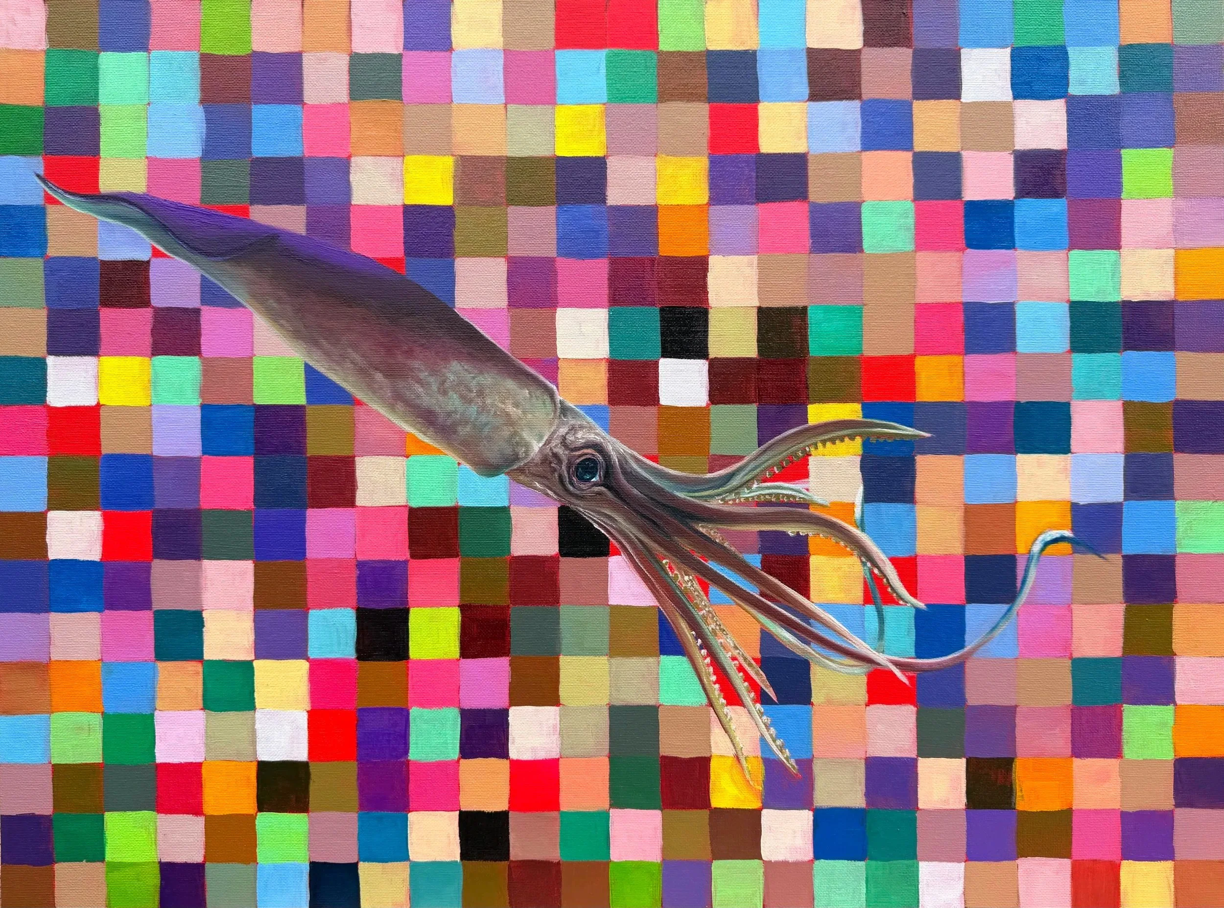 Violet Squid, 
oil on canvas 
18 x 24 inches
