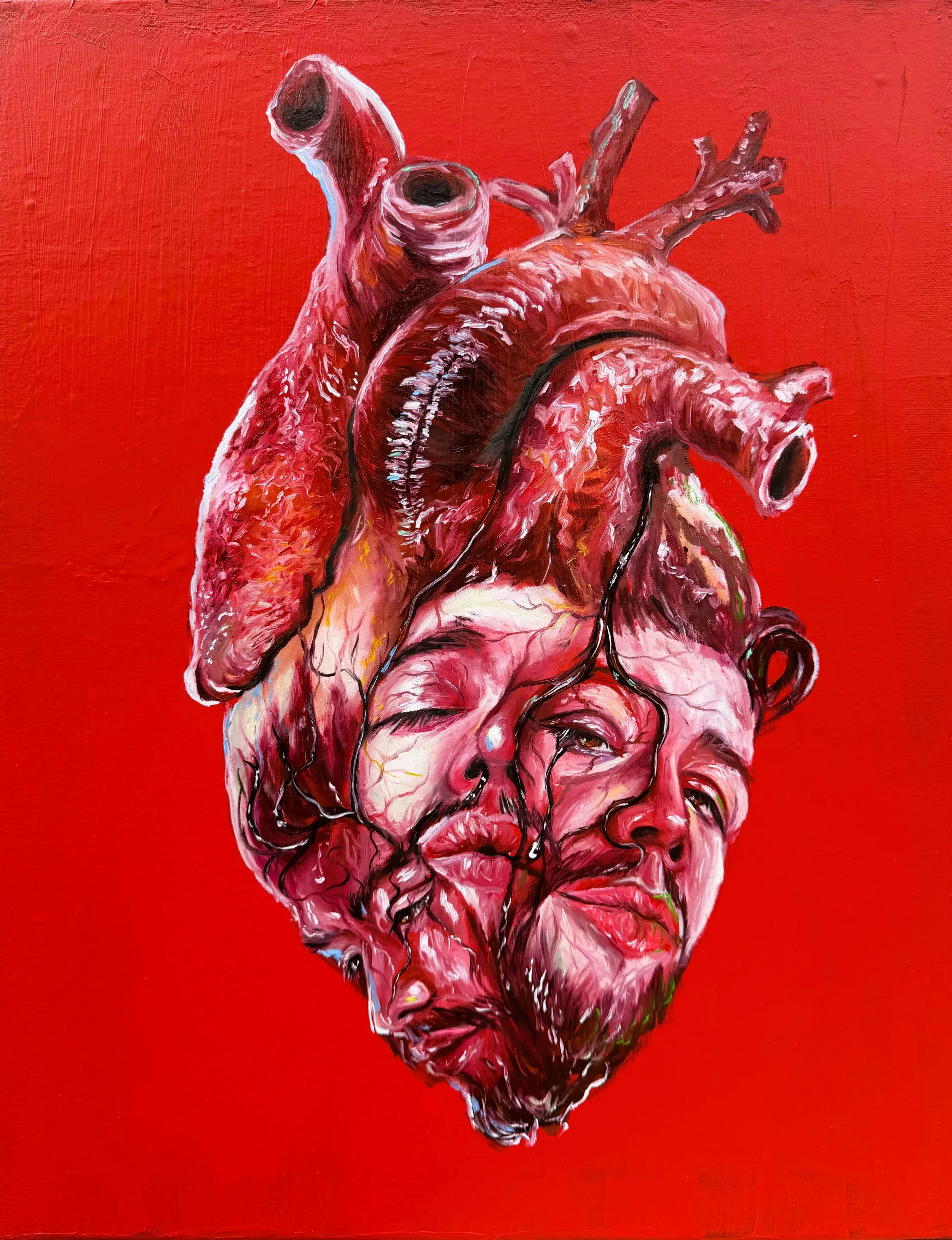 Connected to Everything, Attached to Nothing, 
oil on canvas  
16 x 20 in 
2025 