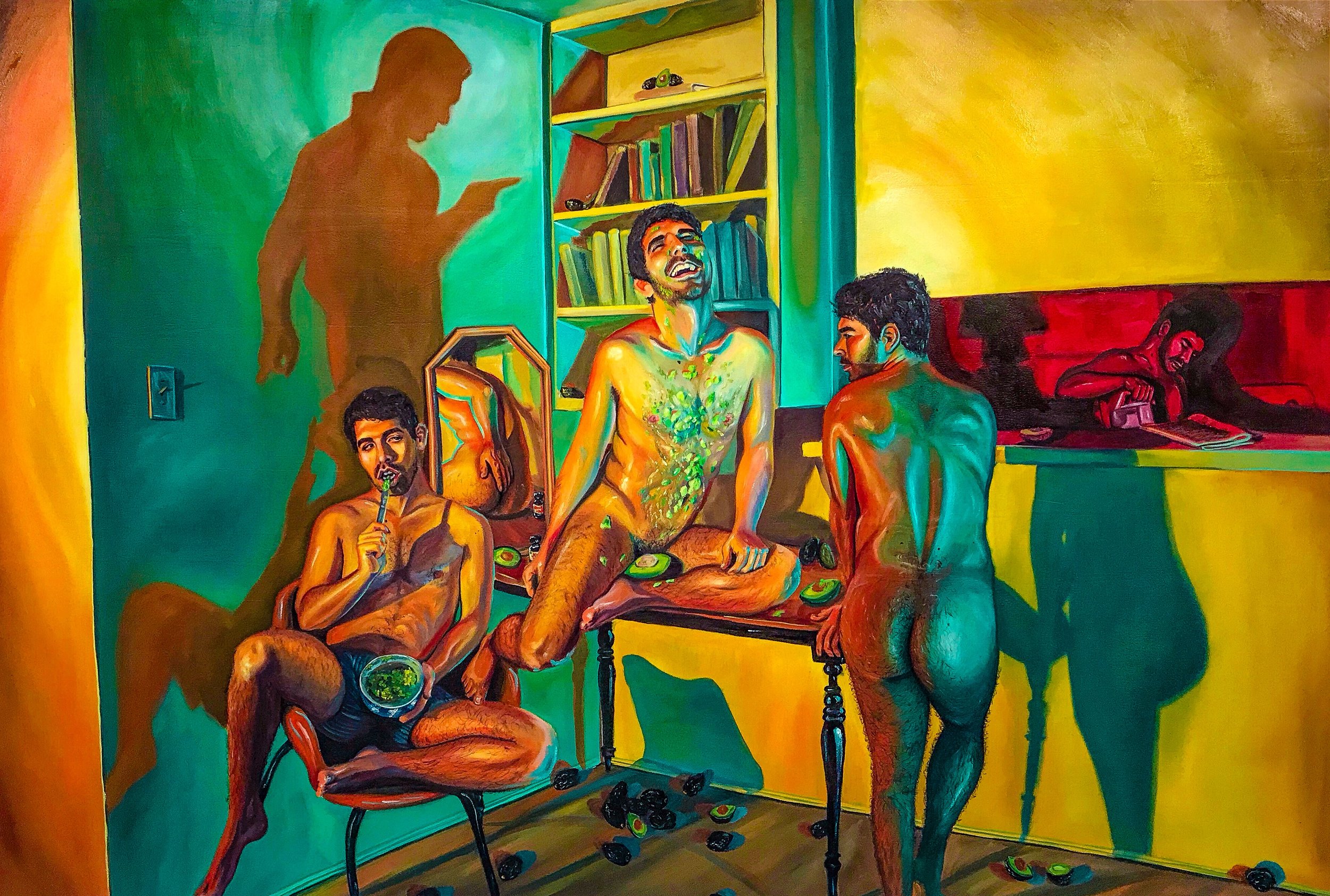 Don't Disrespect the House, 
oil on wood
42 x 72 inches
2017