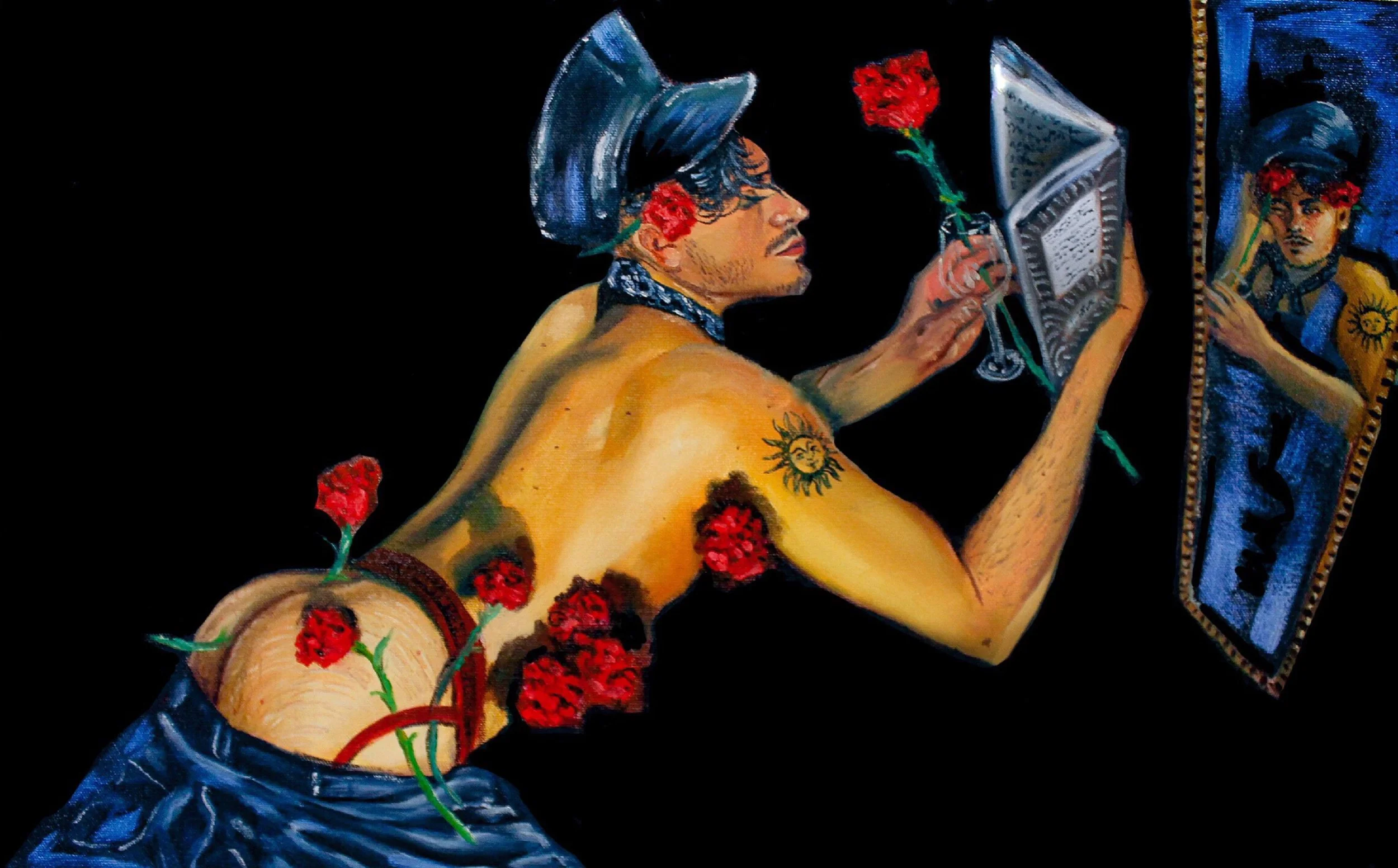 Don't Compare Yourself To The Illusion, 
oil on canvas
23 x 14 in 
2019