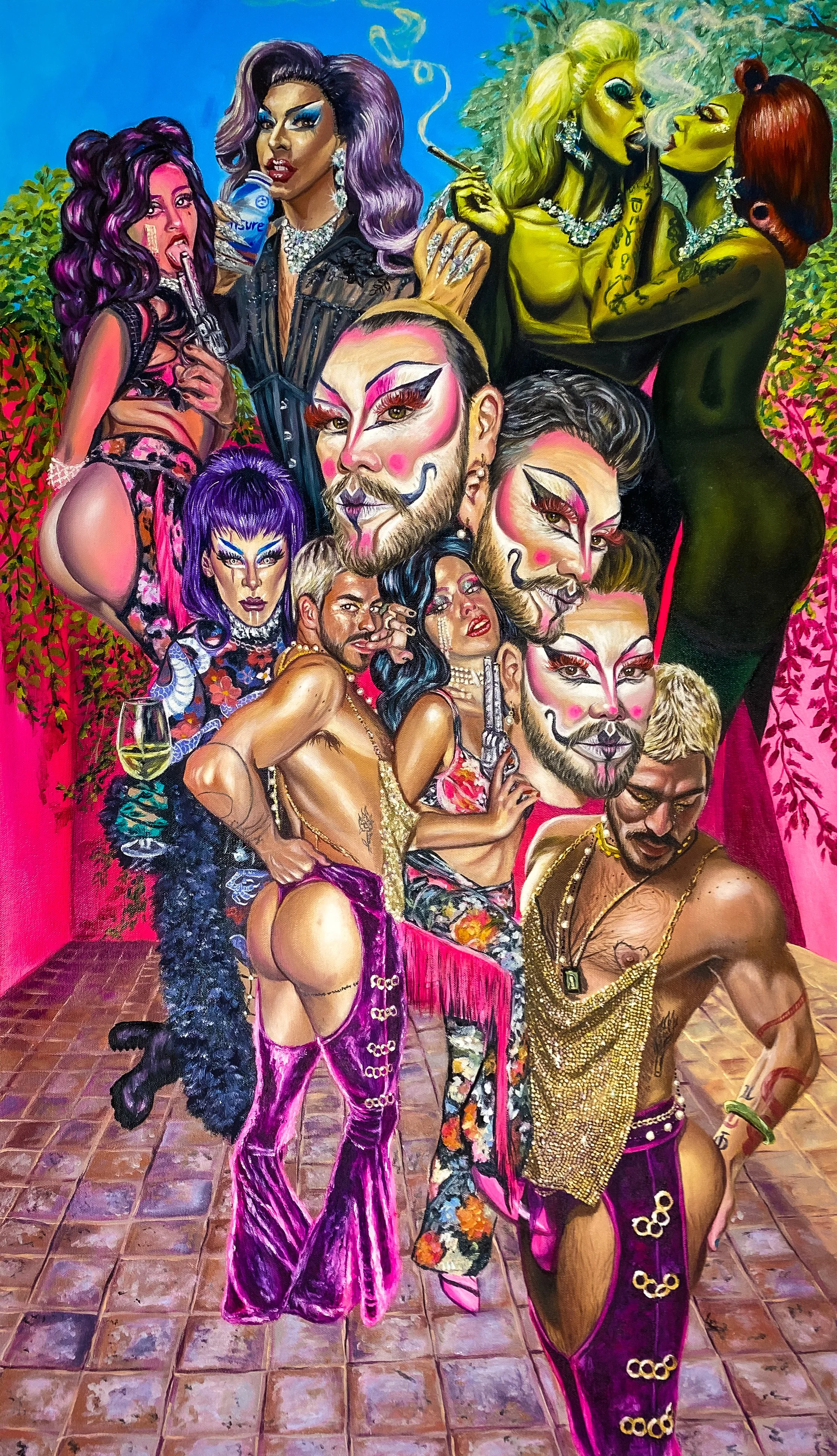 Una Noche en CDMX, 
2023 
oil on canvas
21 x 35 inches