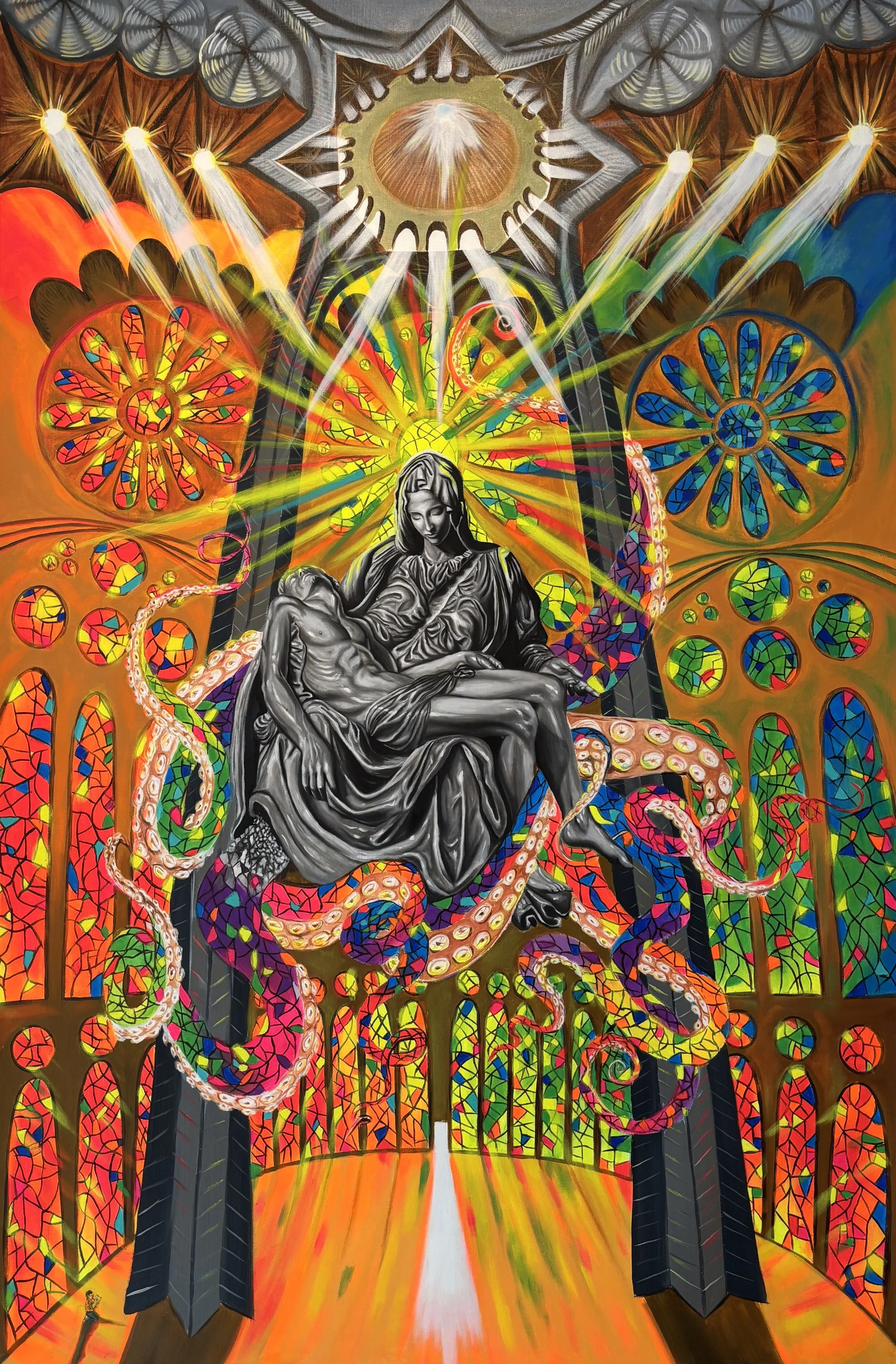 Mother, 
oil and acrylic on canvas  
55 x 36 inches 
2025 