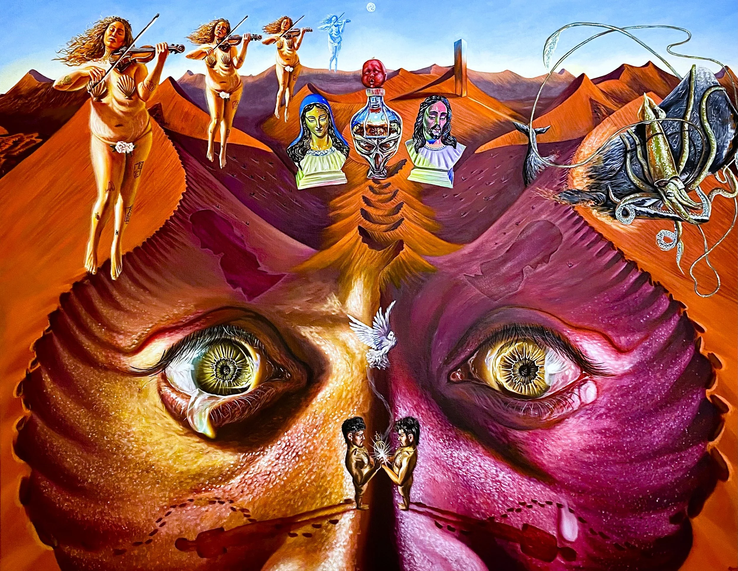 Lucid Catatonia: No Place Like Home, 

46 x 52 in 

Oil on canvas  

2023
