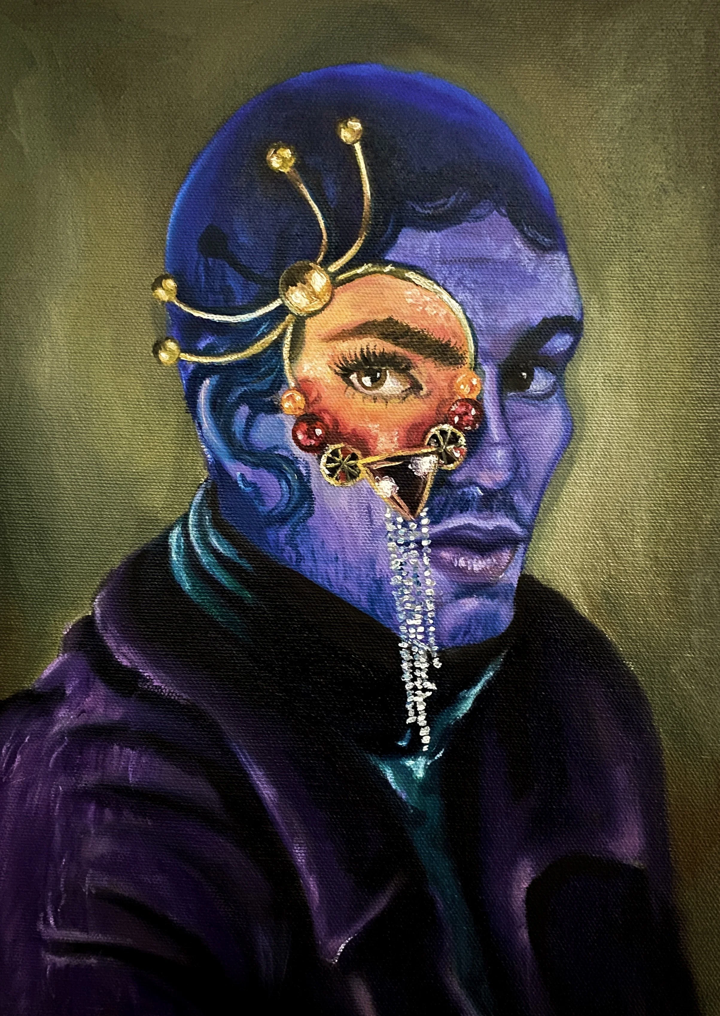 Portrait of Ocaio Mota, 
9 x 12 in
Oil on canvas 
2021