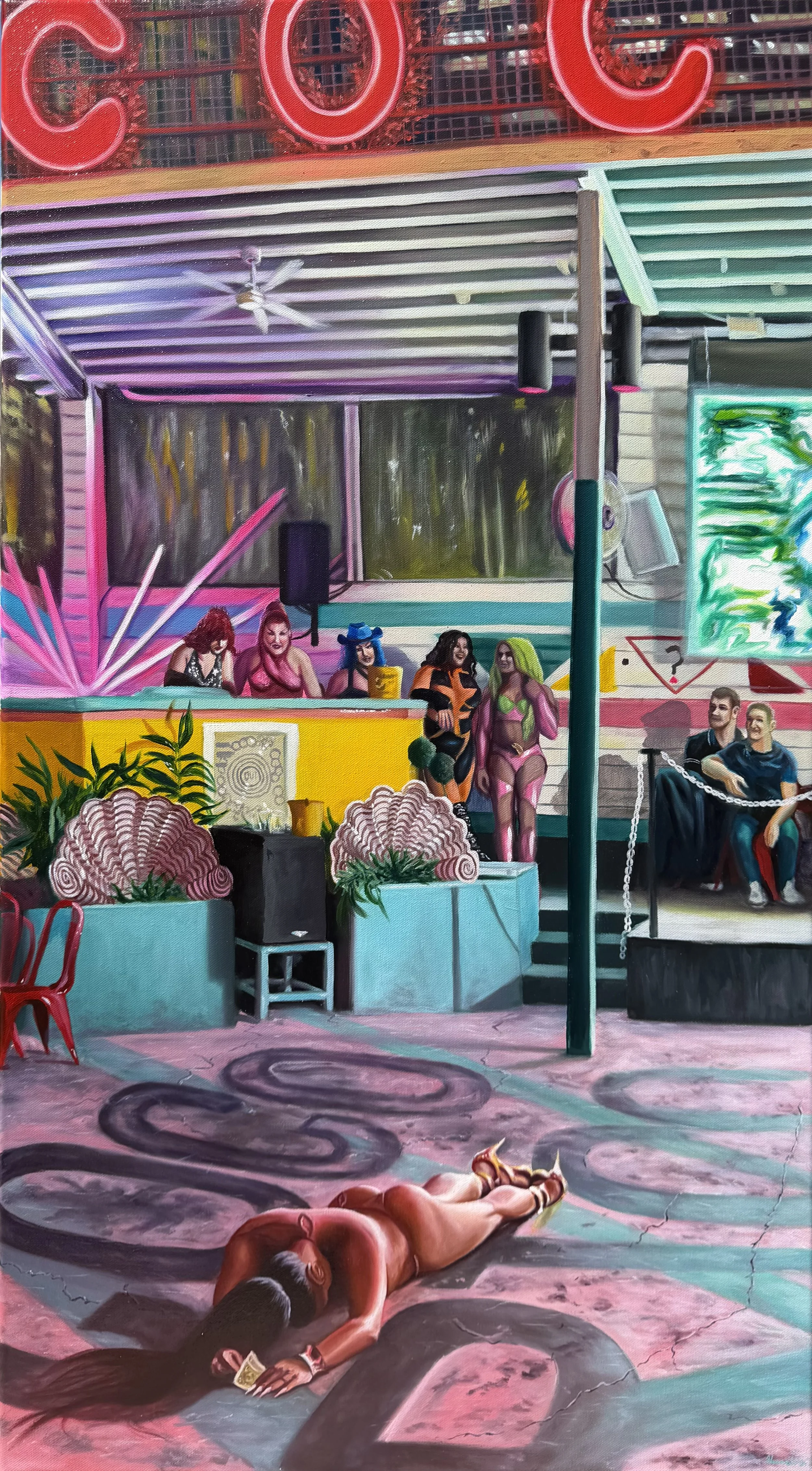 On the Floor, 
oil on canvas 
4 x 3 ft 
2026 