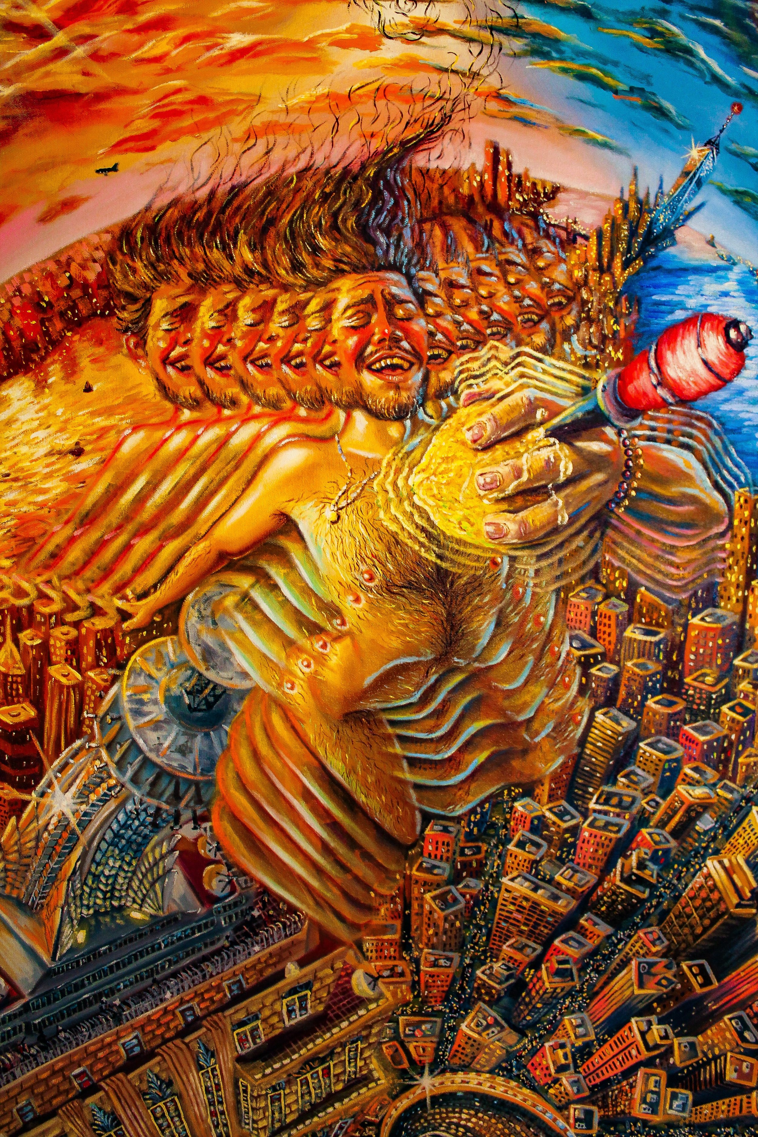 Be Brave Enough To Break Your Own Heart (Detail), 
Oil on canvas 
32 x 53 in 
2019