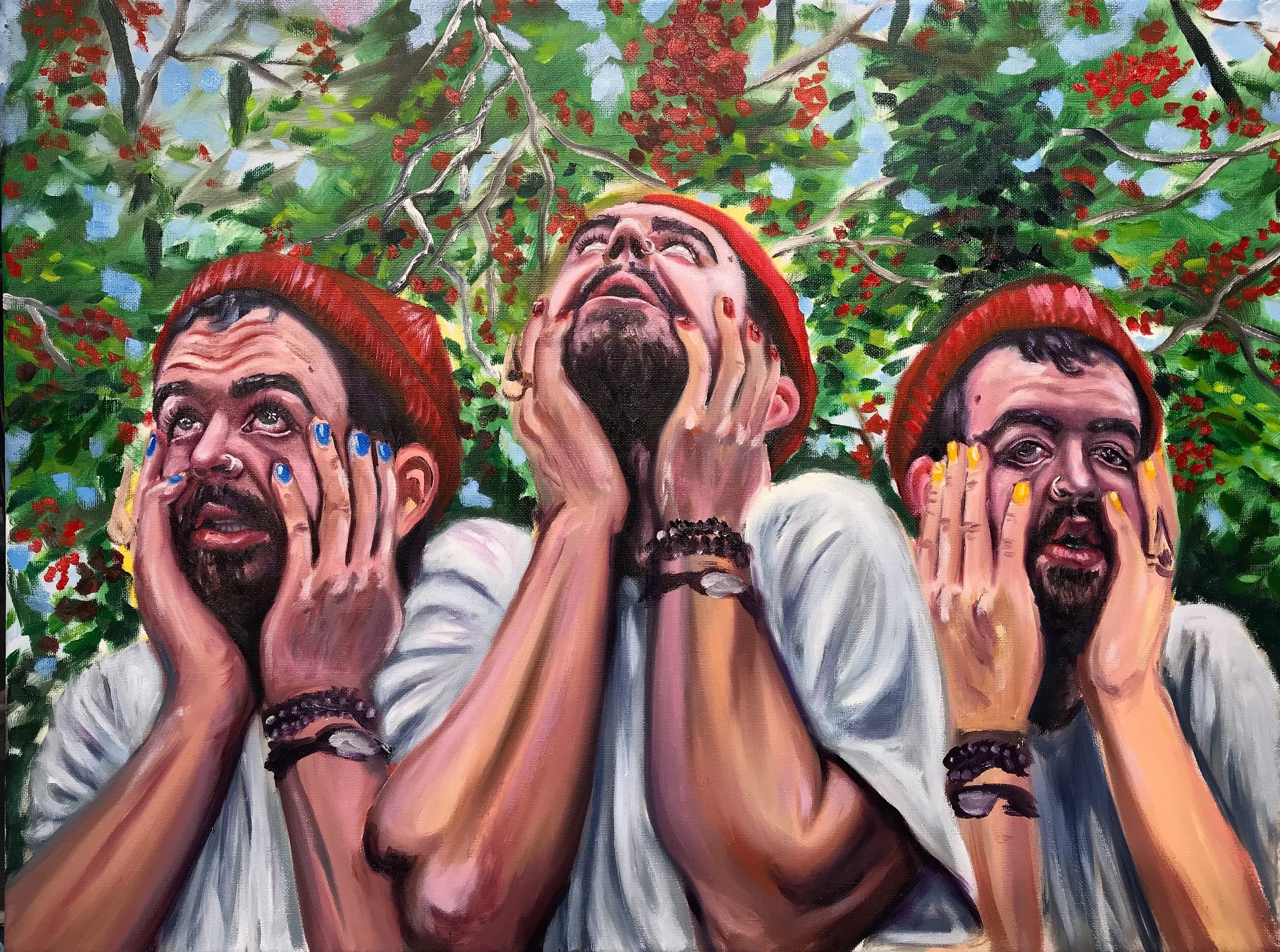 Bday Cabin Tripping, 
oil on canvas
18 x 24 in
2017