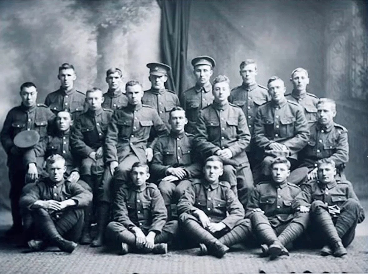 Private George Toumishey (Far Left)