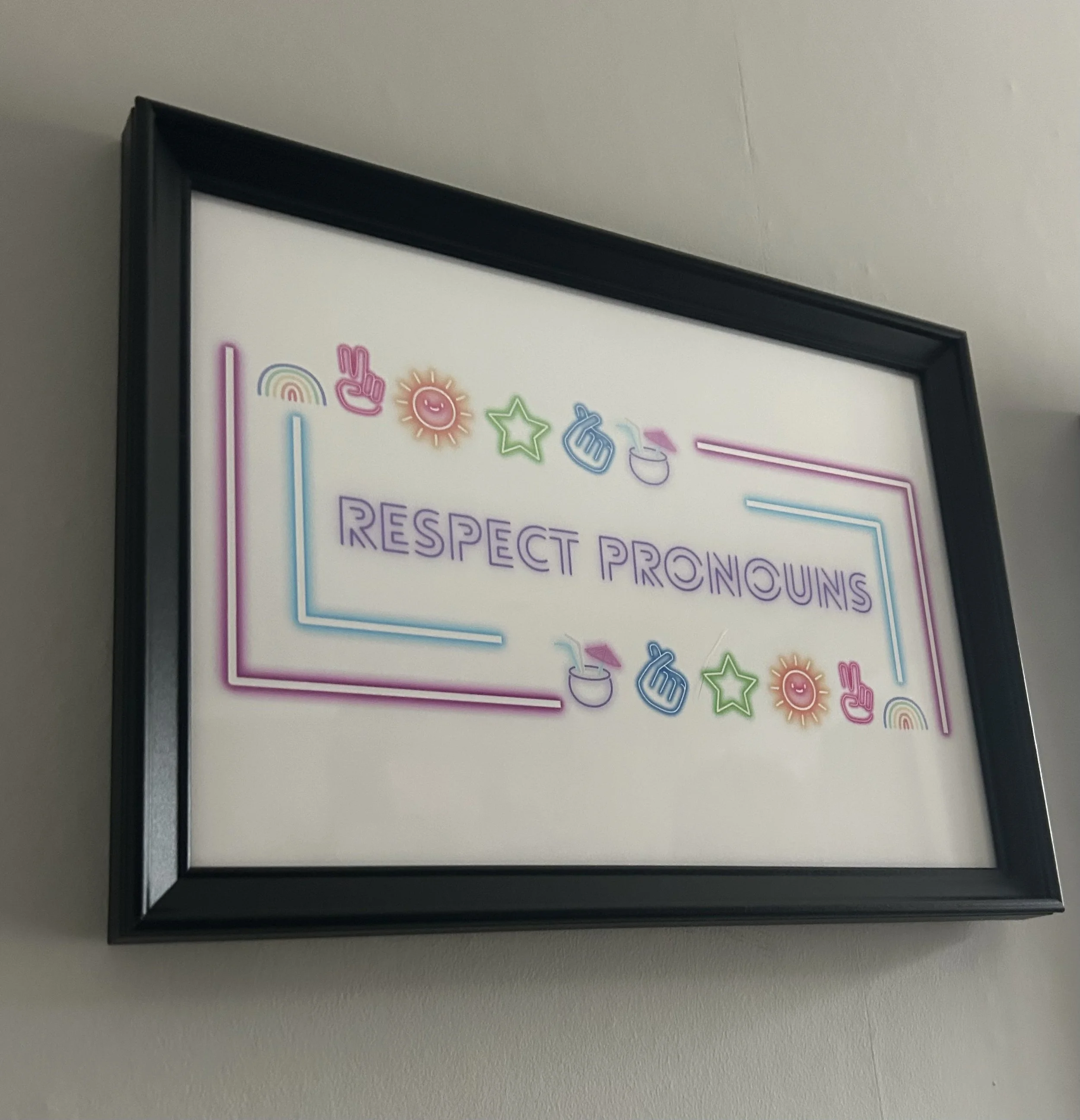 Respect Pronouns Art Print
