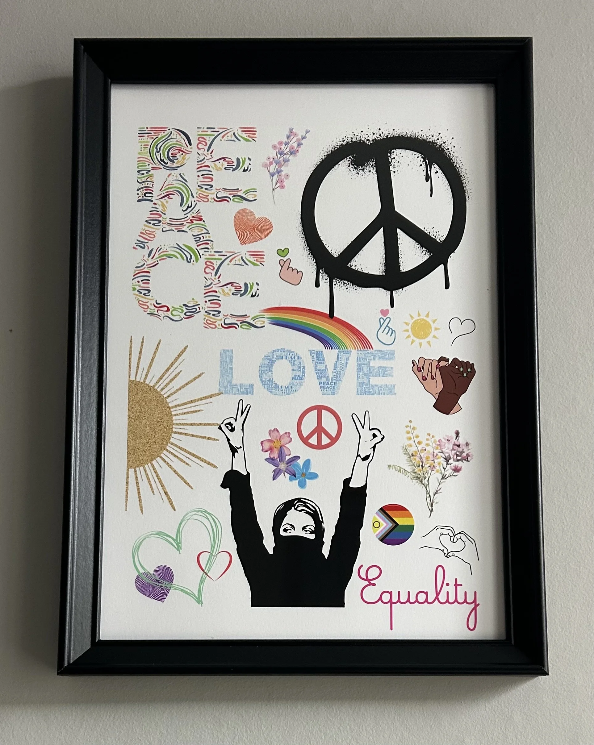 Peace, Love & Equality Art Print