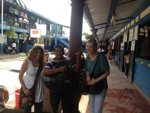  With a teacher at a dual language school Nahuatl and Spanish 