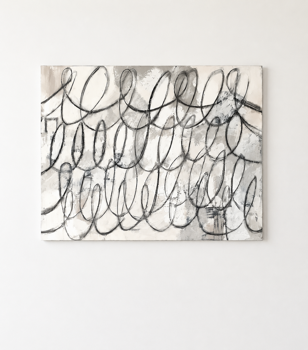 Cy Twombly inspired abstract painting by Arkansas Artist Ashley K Elliott
