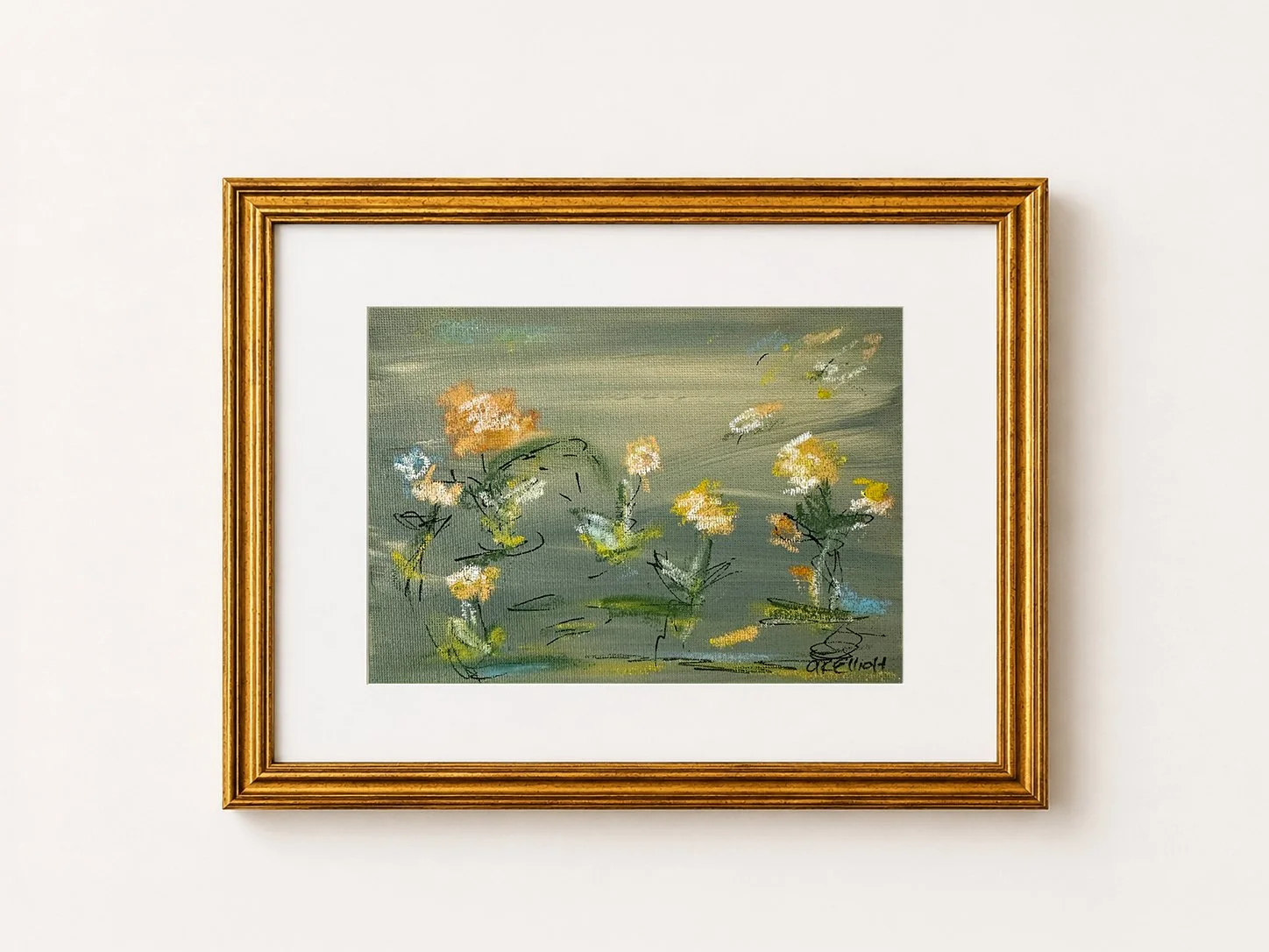 Abstract floral painting by Arkansas artist Ashley K. Elliott
