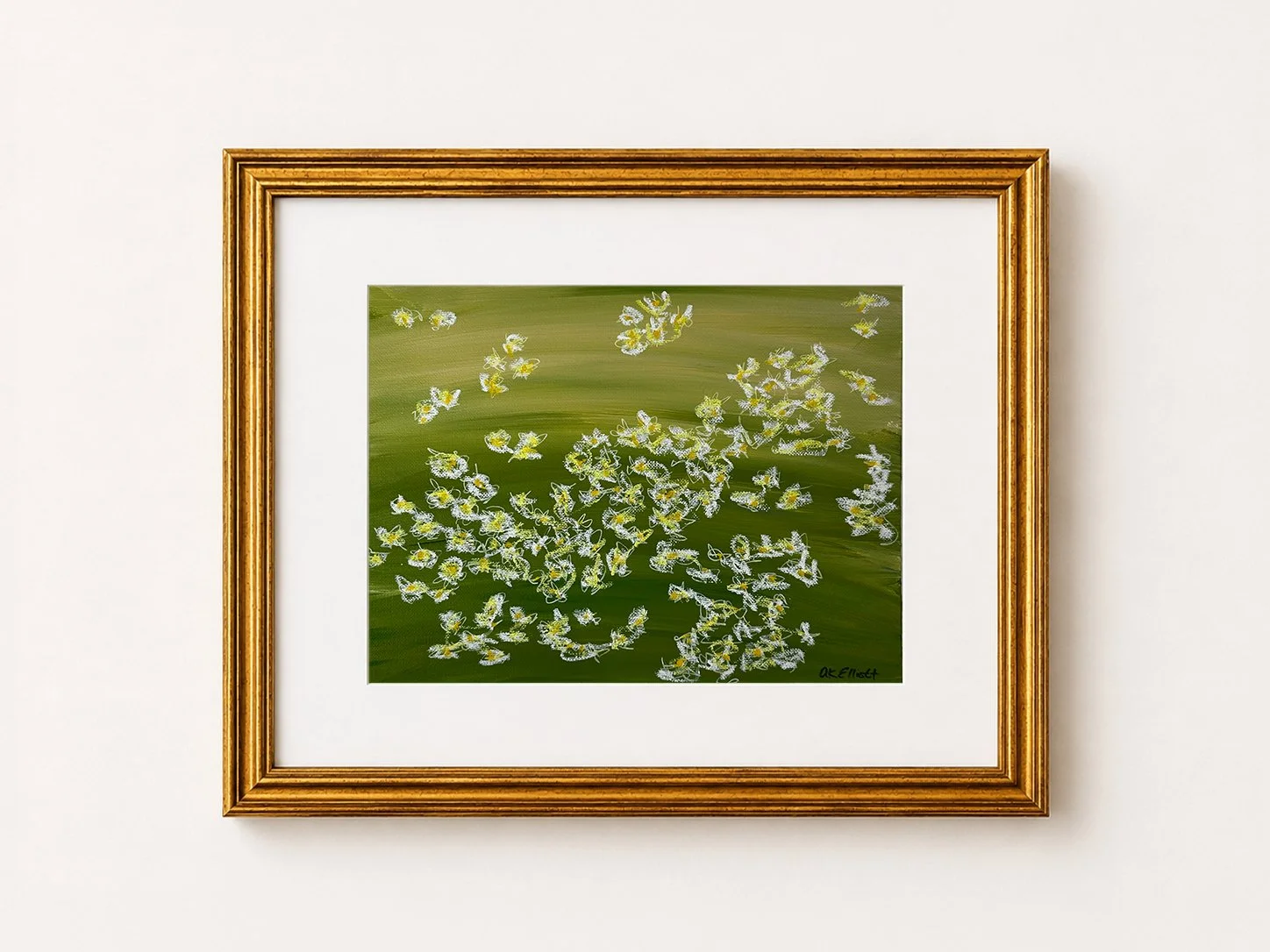 Abstract floral painting by Arkansas artist Ashley K. Elliott