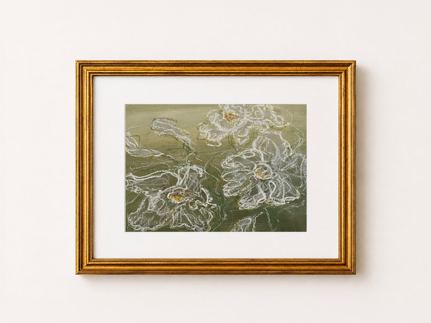 Abstract floral painting by Arkansas artist Ashley K. Elliott