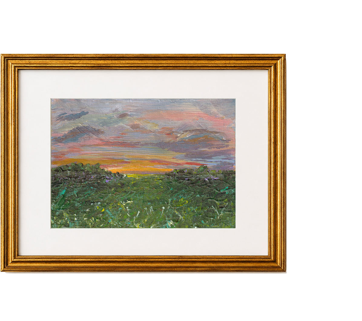 Abstract landscape painting of the Arkansas Delta and Grand Prairie by Arkansas artist Ashley K. Elliott