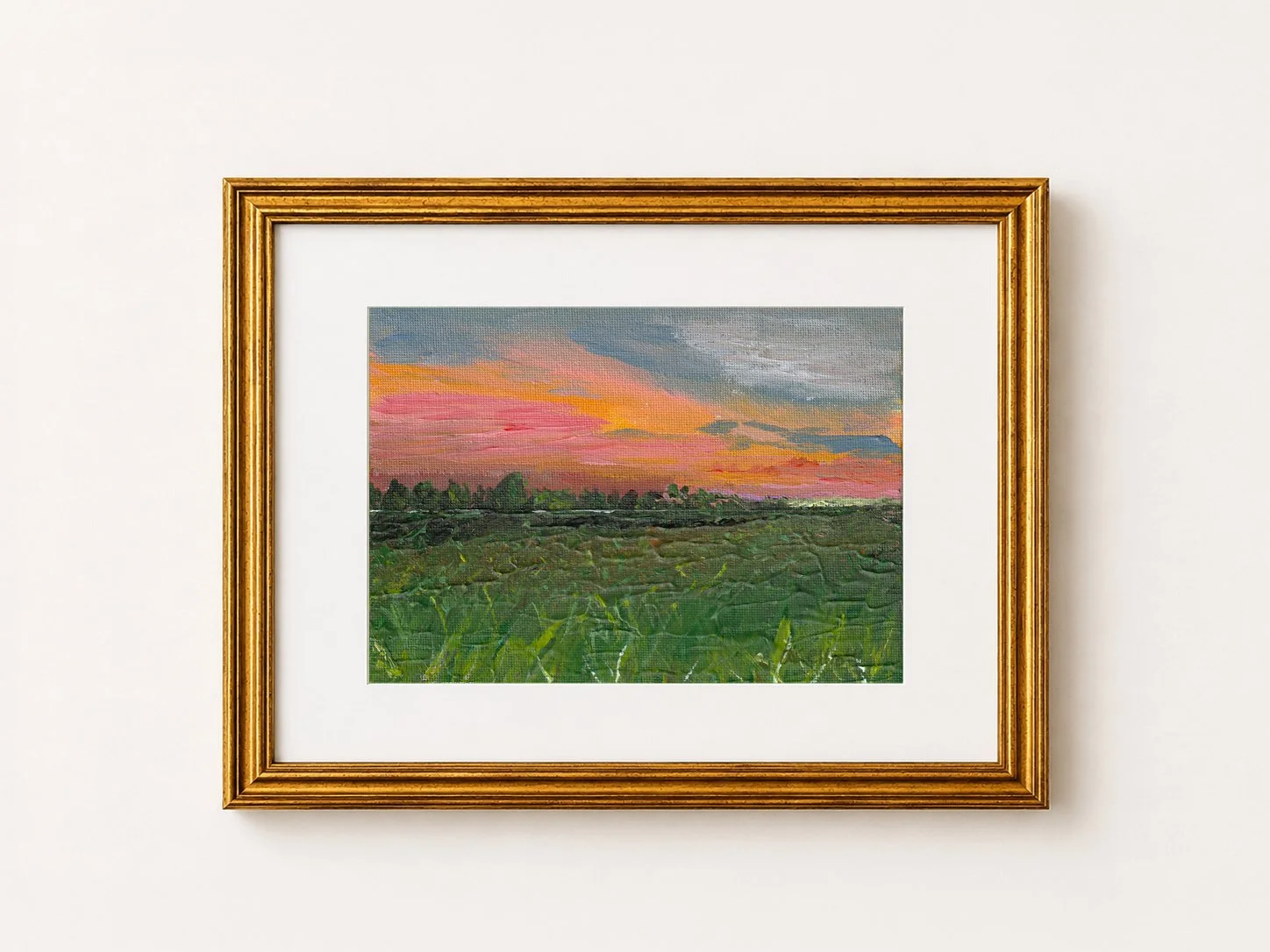 Abstract landscape painting of the Arkansas Delta and Grand Prairie by Arkansas artist Ashley K. Elliott