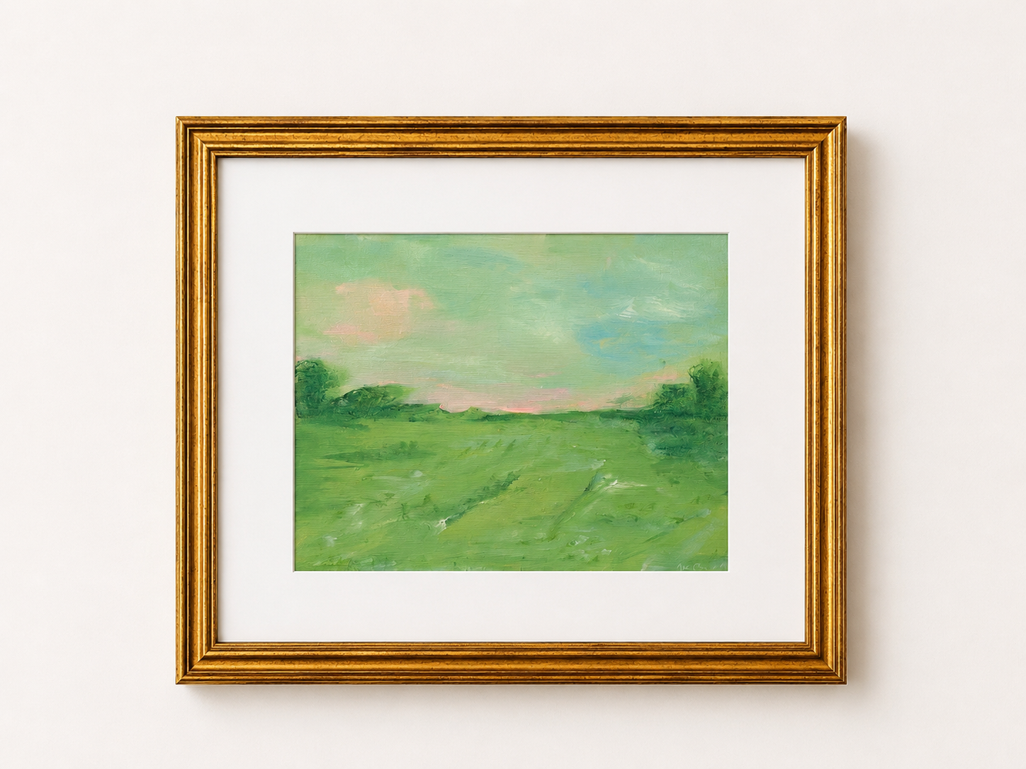 Abstract landscape painting of the Arkansas Delta and Grand Prairie by Arkansas artist Ashley K. Elliott