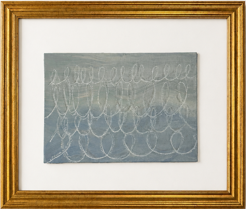 Cy Twombly inspired abstract painting by Arkansas Artist Ashley K Elliott