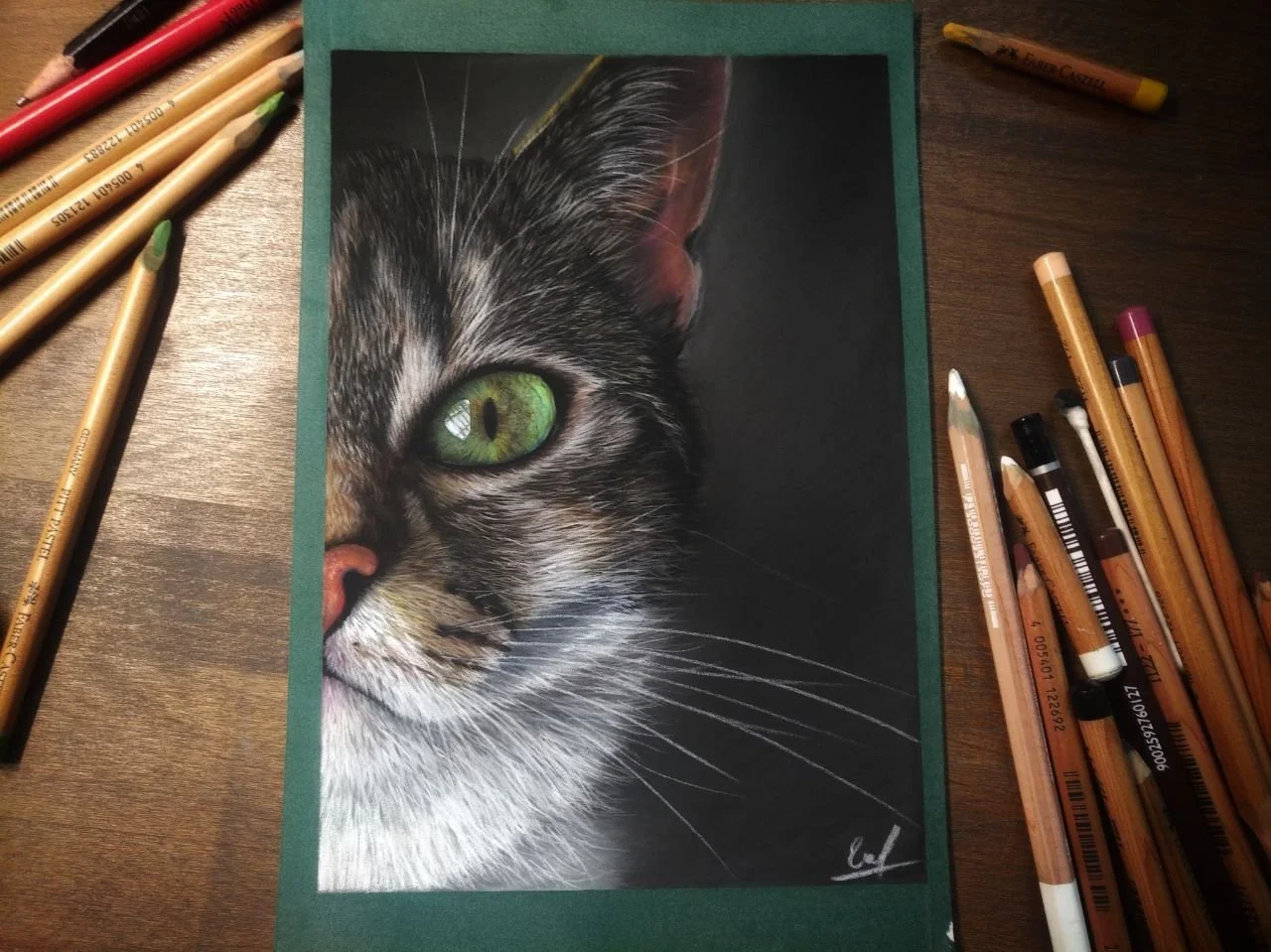 #PastelArt #PastelDrawing #PastelPainting #CatArt #CatDrawing #CatPortrait #GreenEyedCat #CatWithGreenEyes #CatLovers #CatArtwork #AnimalArt #PetPortrait #FelineArt #FelineBeauty #CuteCat #realisticcatart #softpastels #pastelartist #artofinstagram #A