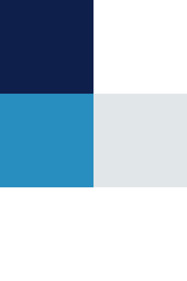 A geometric pattern with four quadrants of different shades of blue, black, and white.