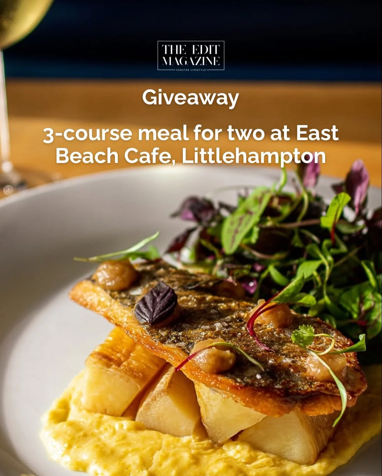 It is GIVEAWAY time! 🎁🍽️🌊

We have partnered up with the wonderful @EastBeachCafe in Littlehampton to giveaway a delicious and hearty ➡️ 3-course meal for two! ⬅️

Housed within a striking world-renowned, raw-steel building designed by Thomas Heat