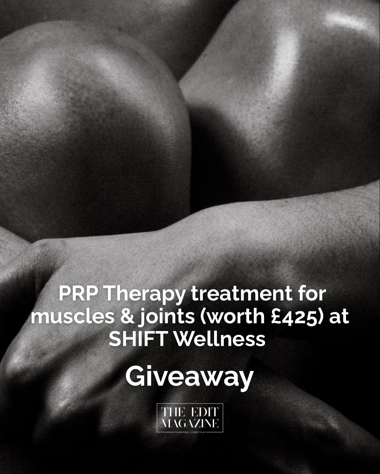 Happy September! It&rsquo;s GIVEAWAY time! 🎁

We have partnered with @SHIFTwellnessUK in London to celebrate their move to new swish premises in Marylebone, offering a giveaway of 1 x PRP Therapy treatment for muscles &amp; joints (worth &pound;425)