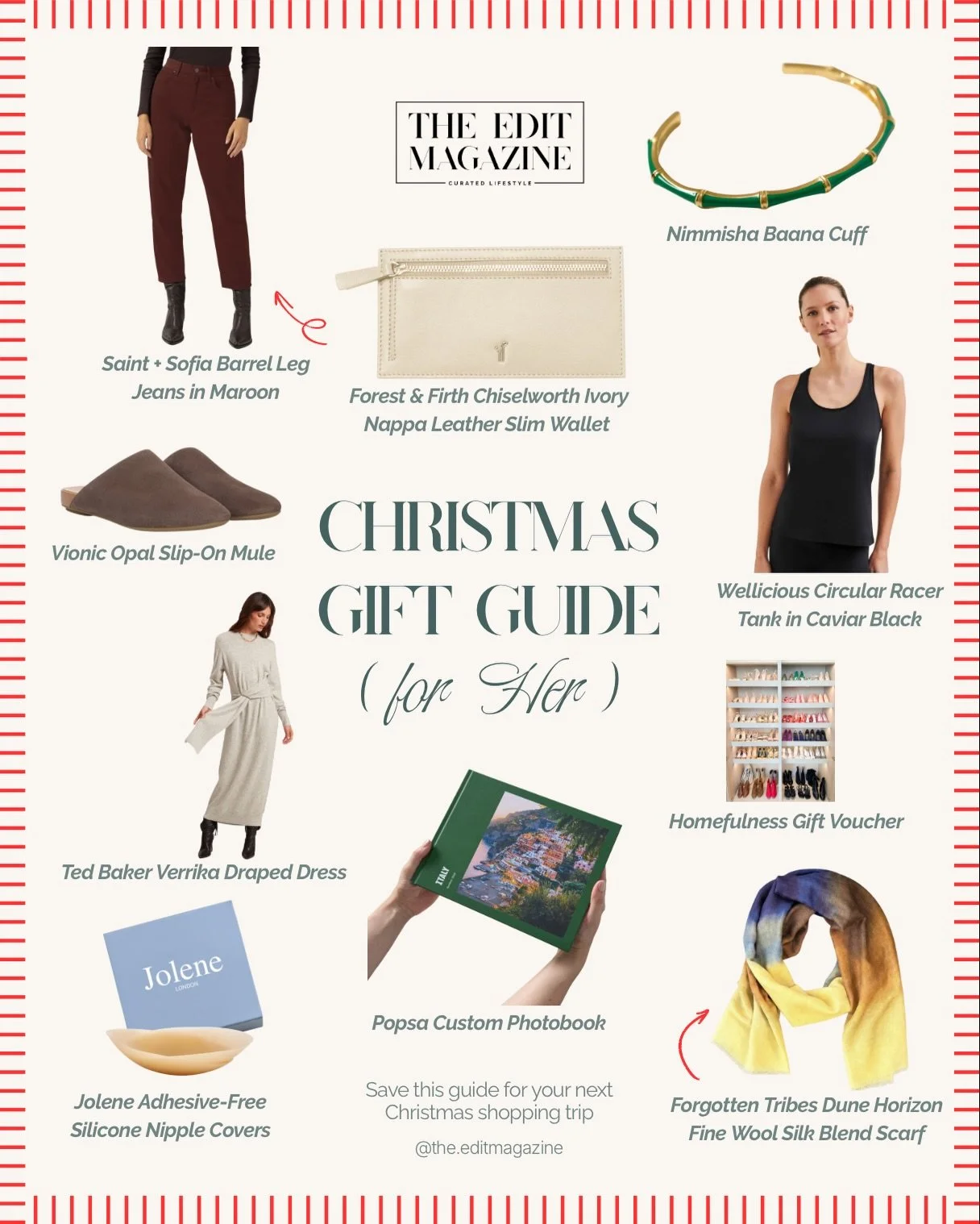 🎄💁🏻&zwj;♀️The Edit Magazine&rsquo;s Christmas Gift Guide For Her 🎁

From standout accessories and wardrobe favourites to little luxuries that make everyday life feel special, here are ten gifts for the women in your life that are worth adding to 